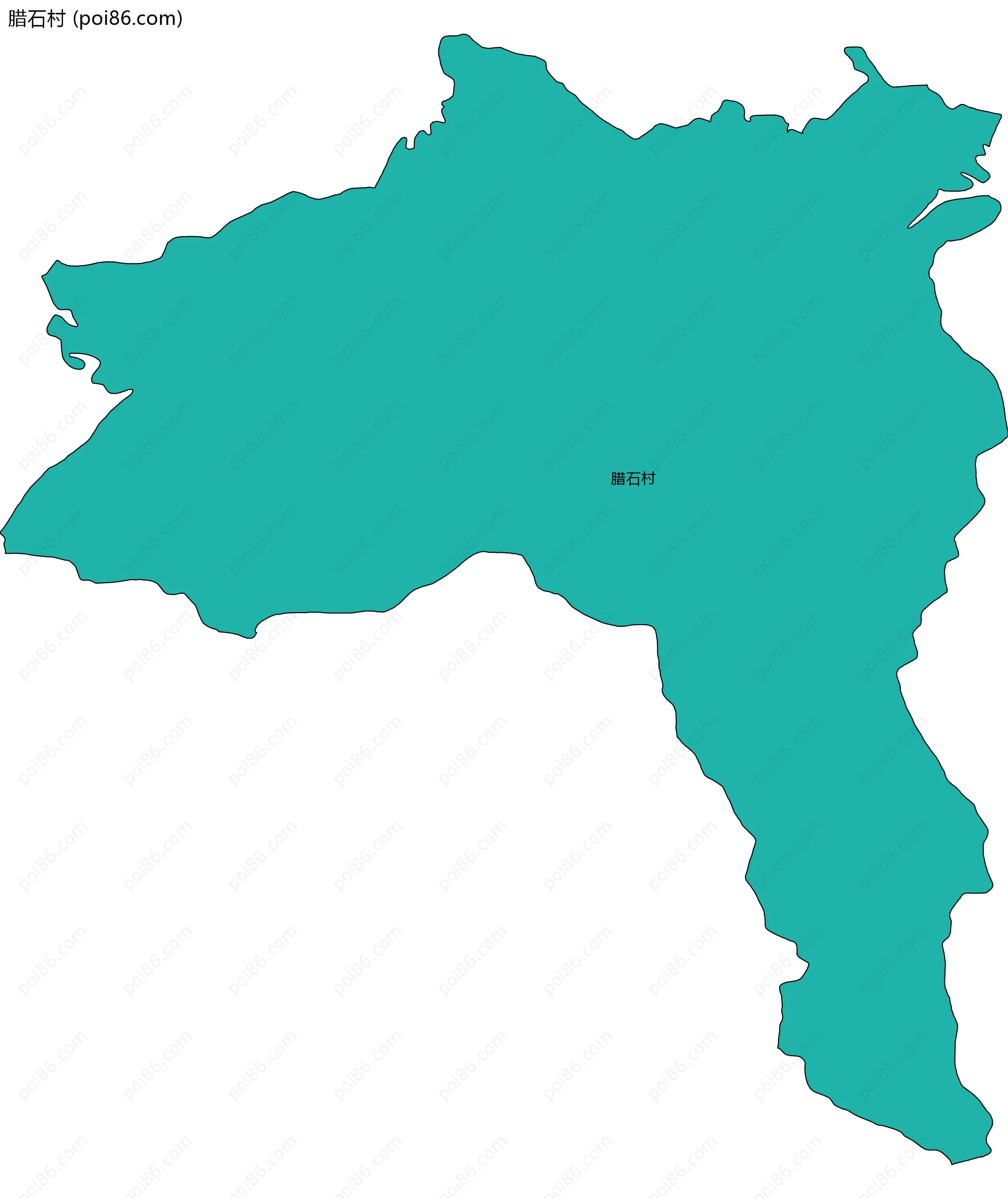 腊石村边界地图