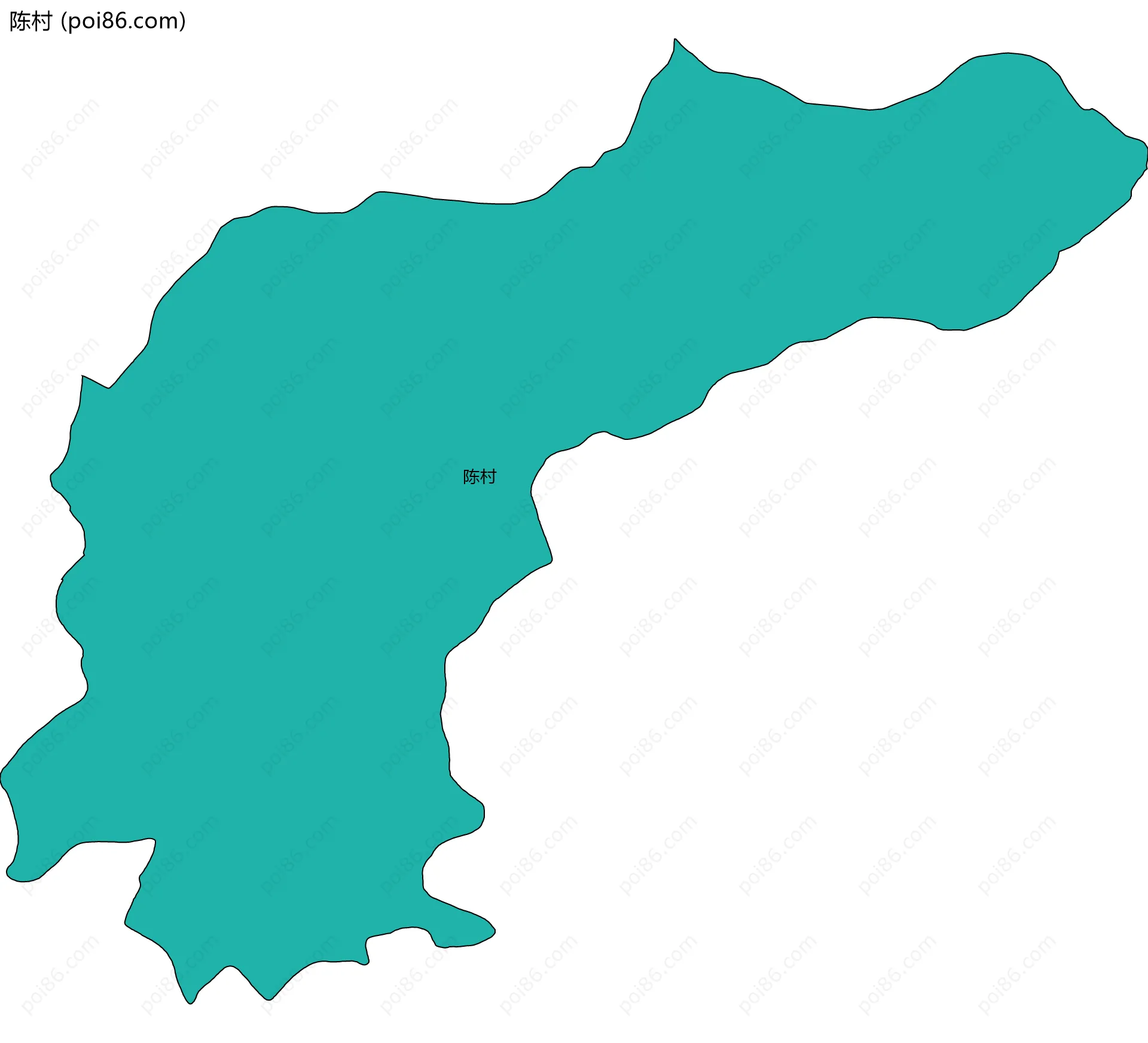 陈村边界地图