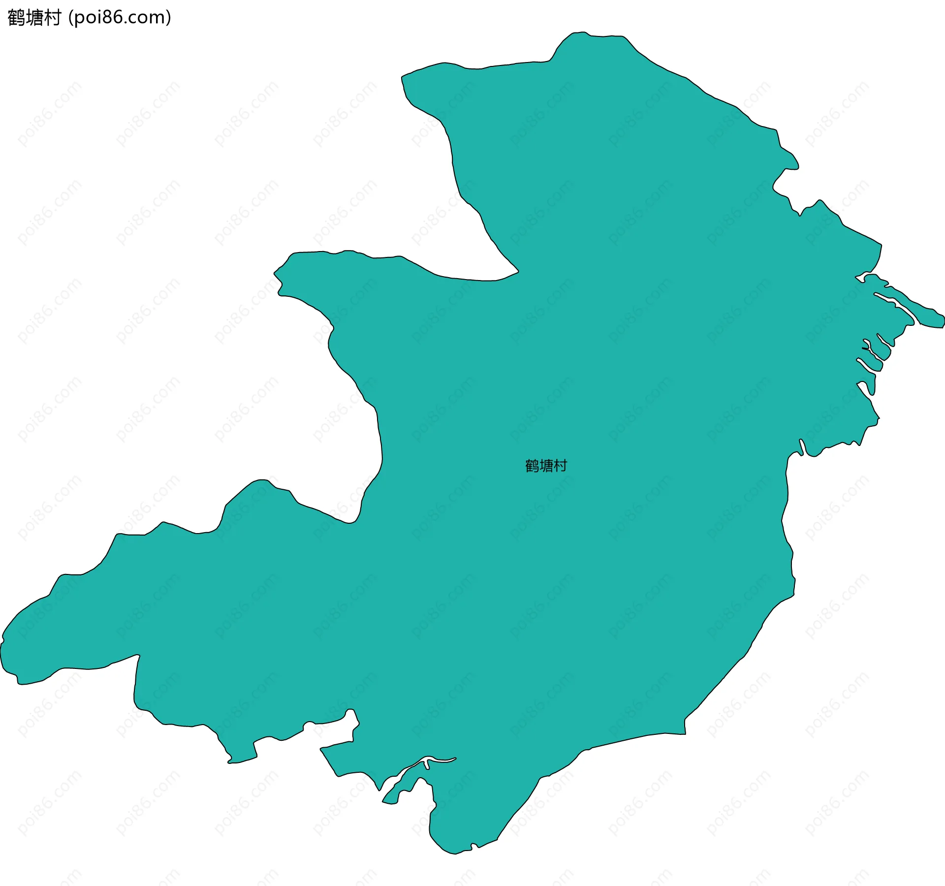 鹤塘村边界地图