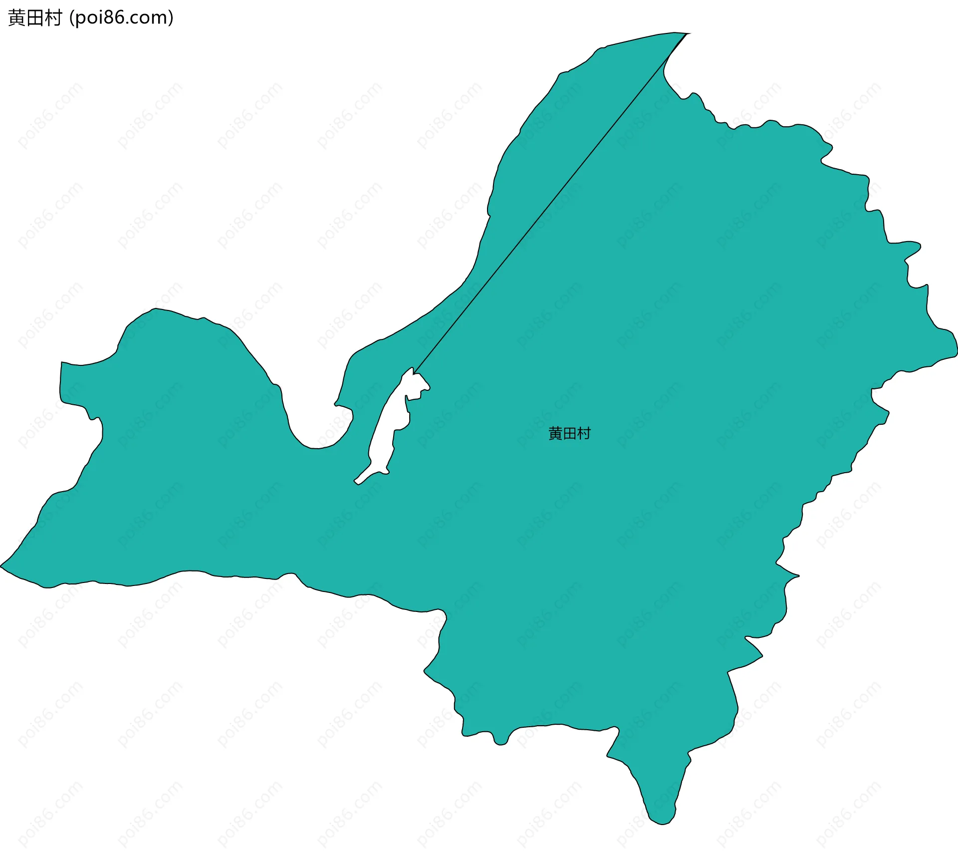 黄田村边界地图