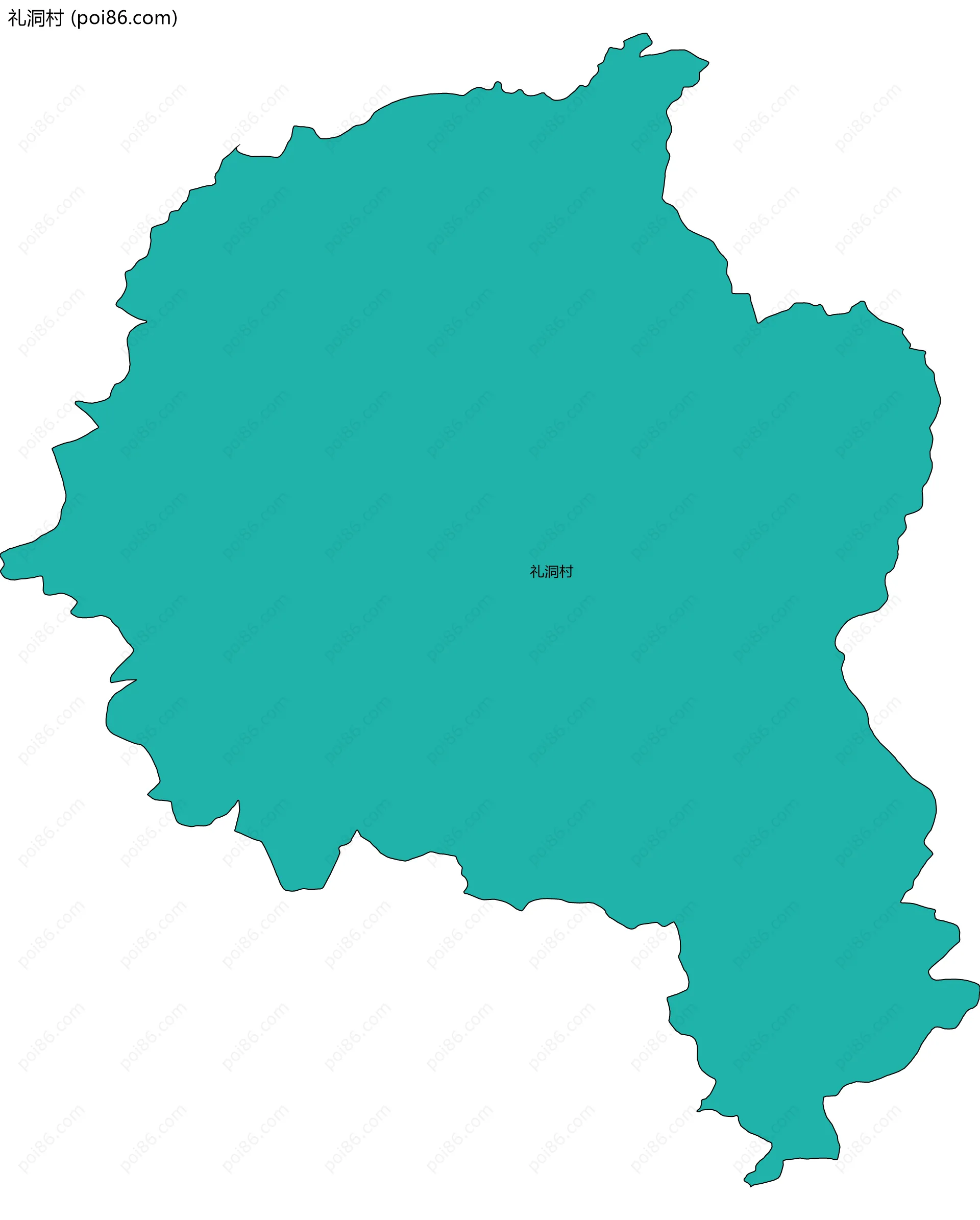 礼洞村边界地图