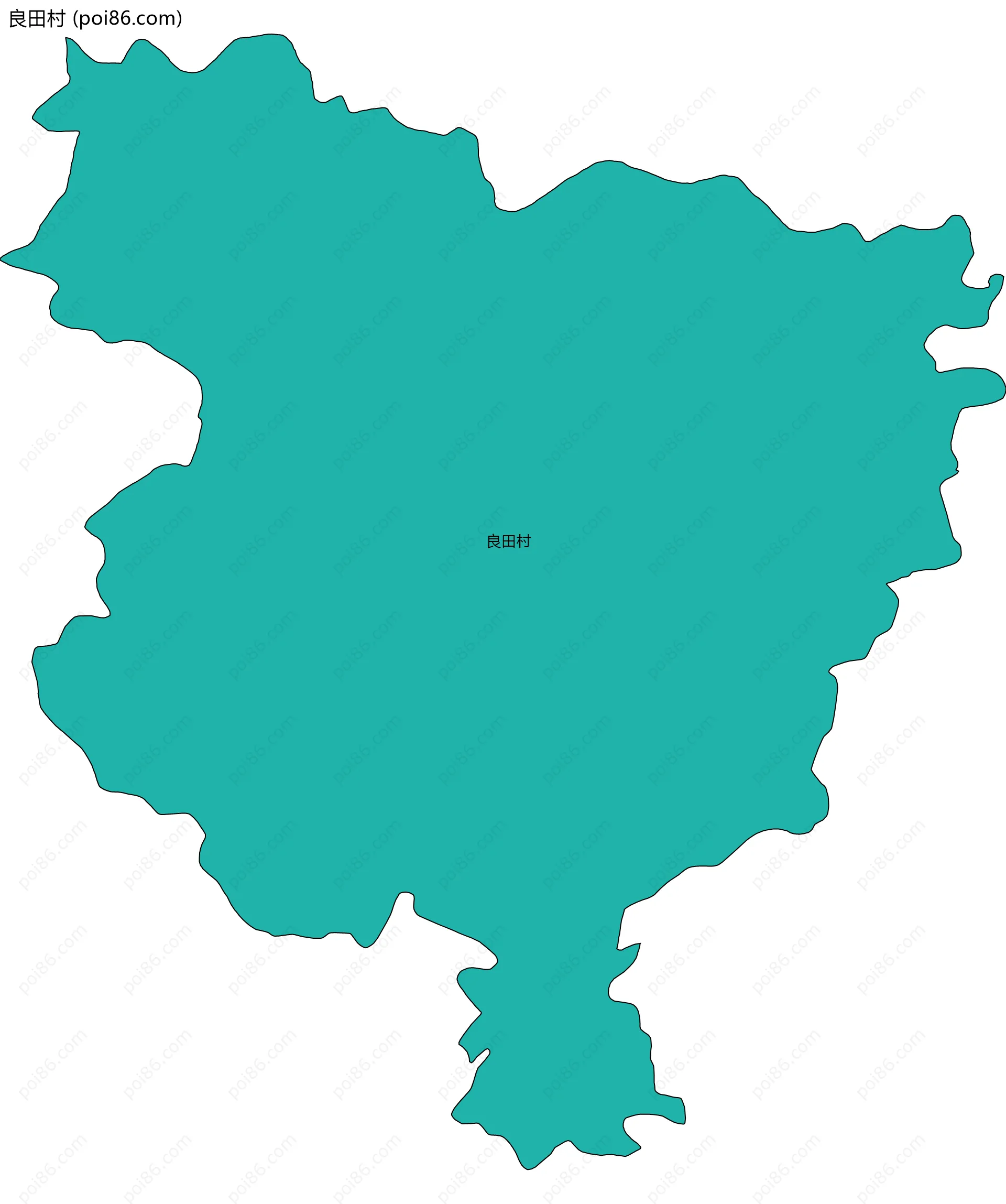 良田村边界地图
