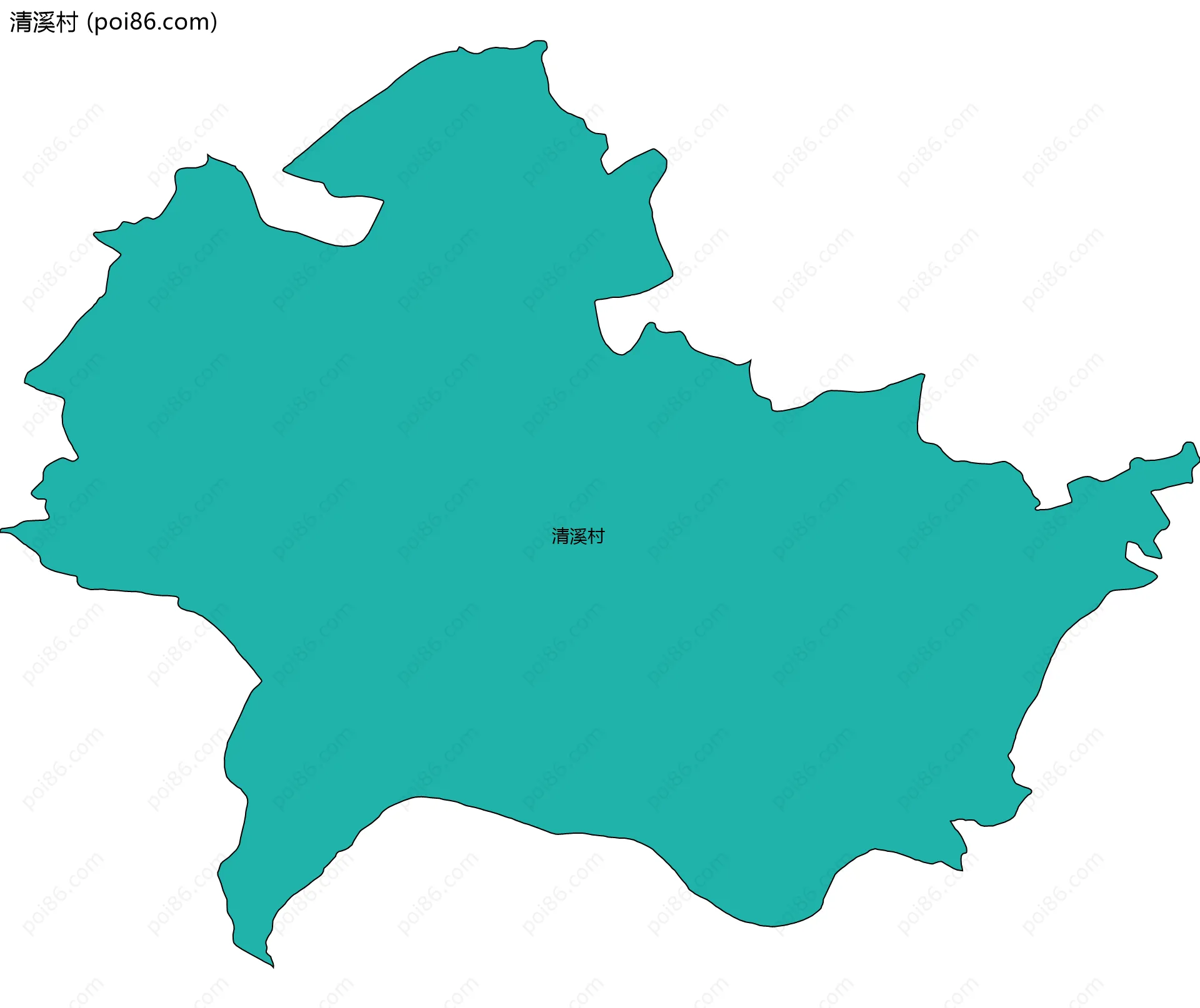 清溪村边界地图