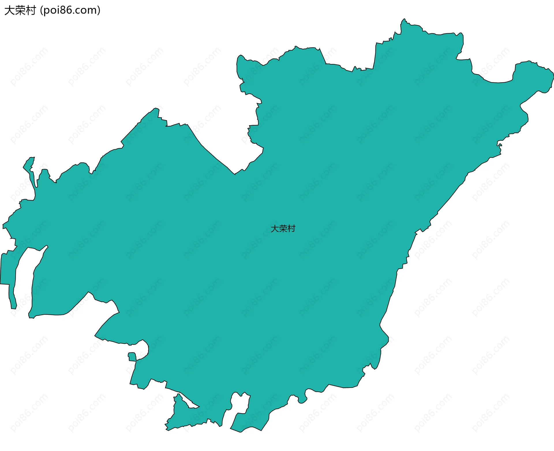 大荣村边界地图