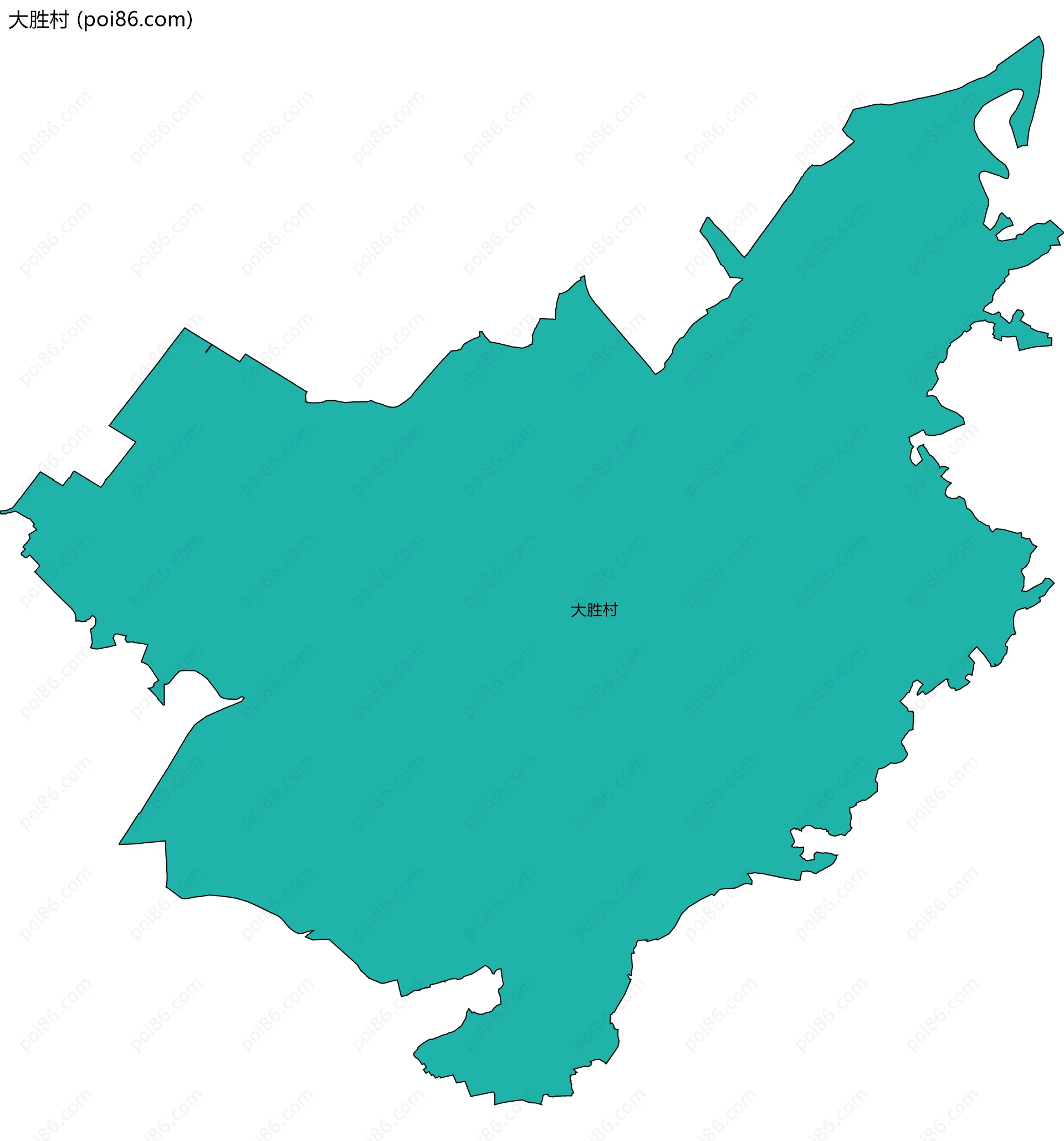大胜村边界地图
