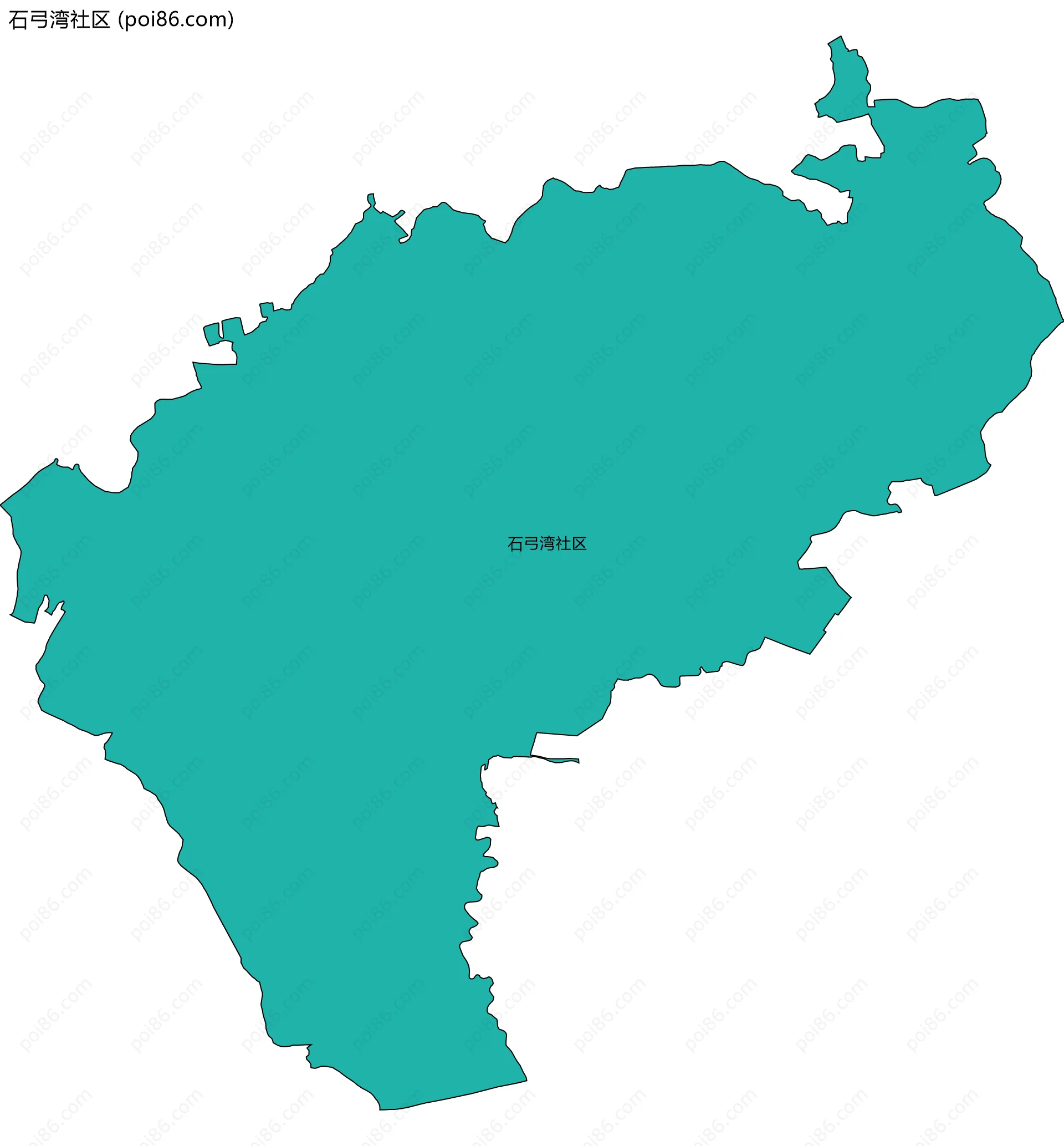 石弓湾社区边界地图