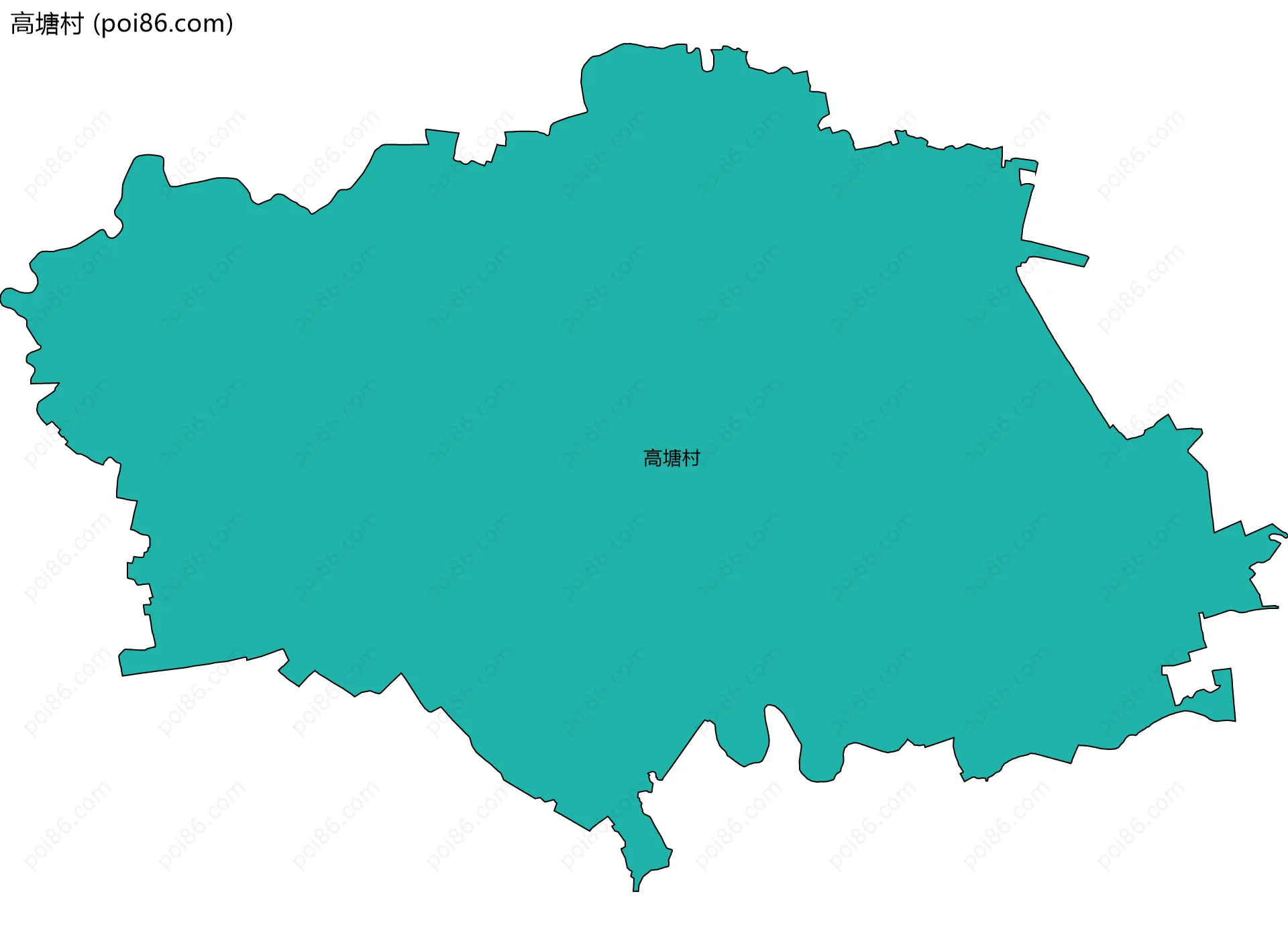 高塘村边界地图