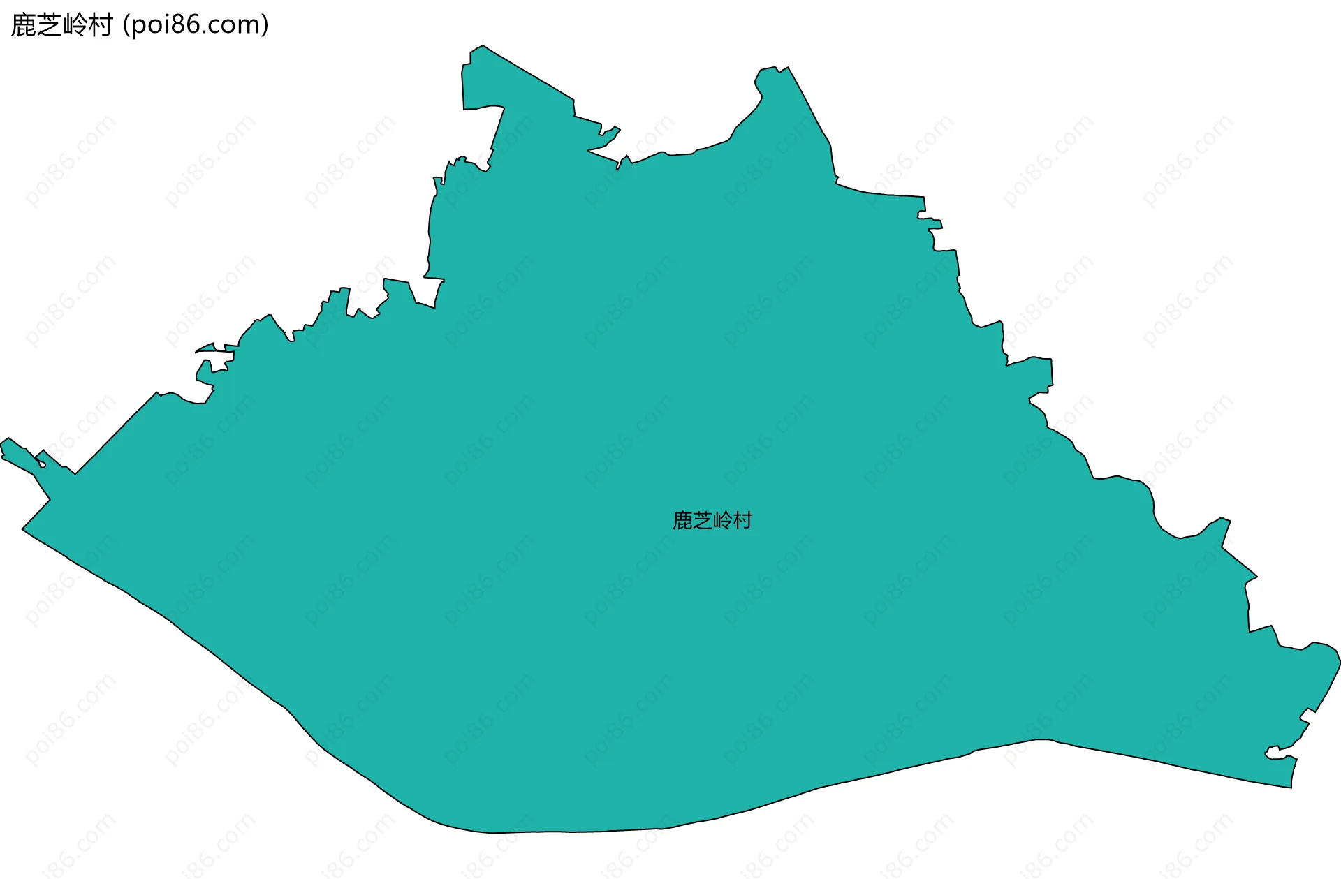 鹿芝岭村边界地图