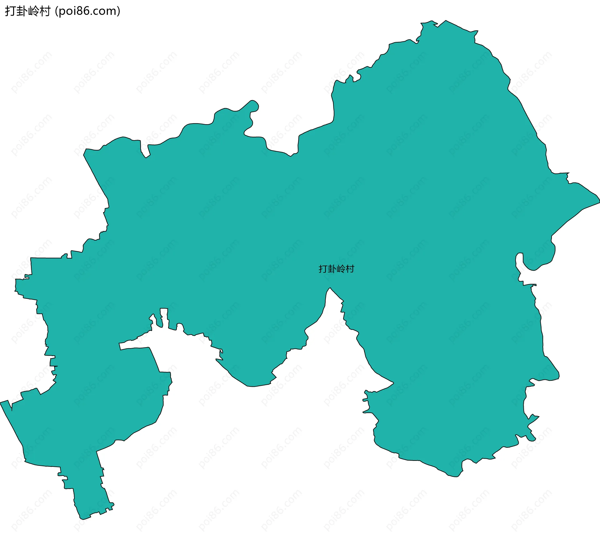 打卦岭村边界地图