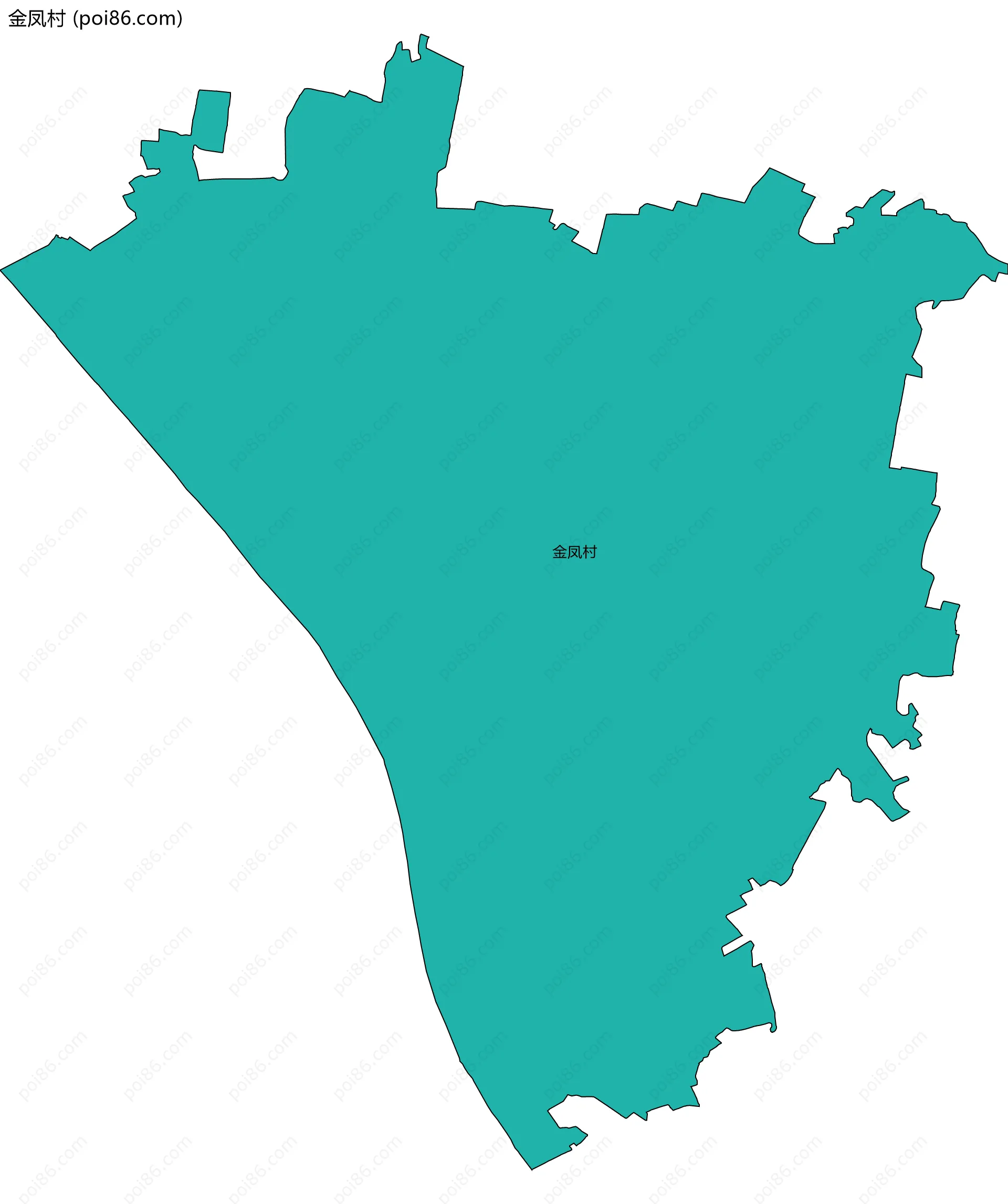 金凤村边界地图