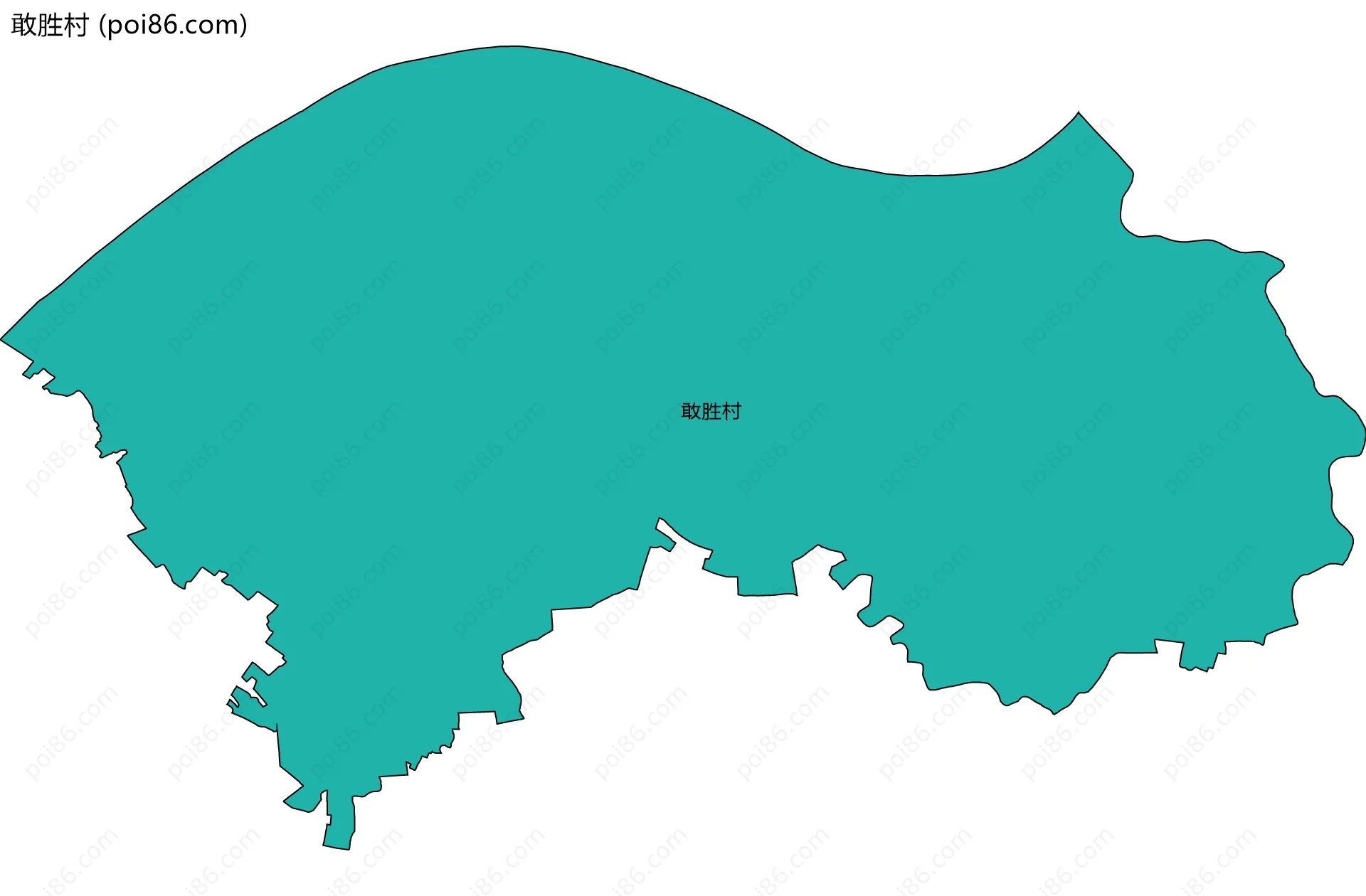敢胜村边界地图