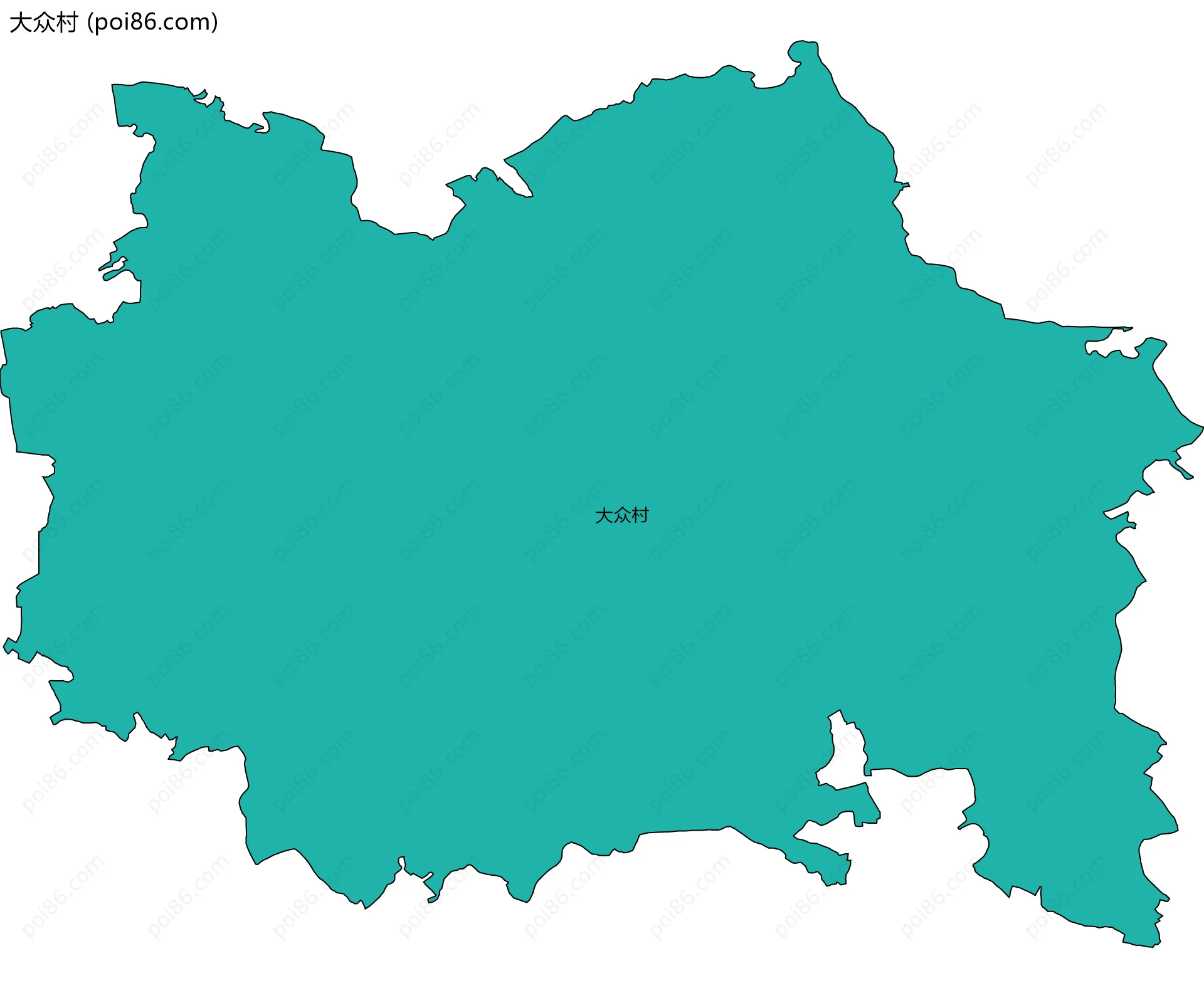 大众村边界地图