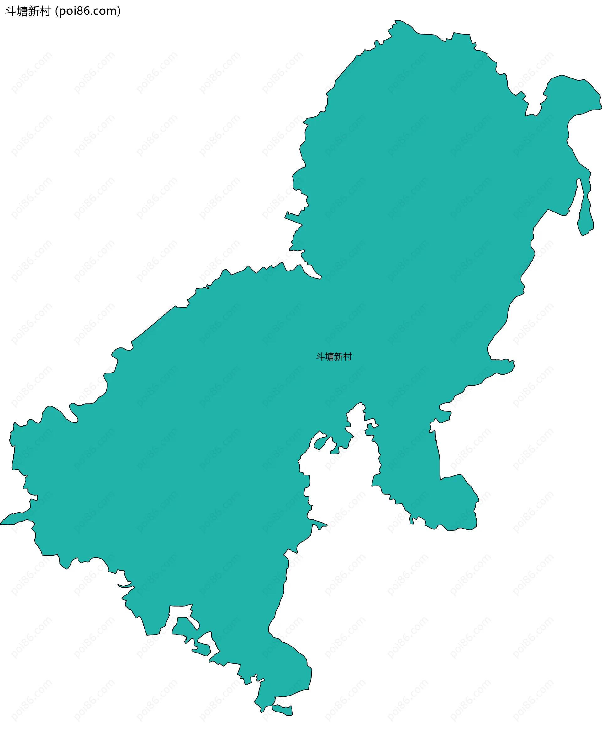 斗塘新村边界地图