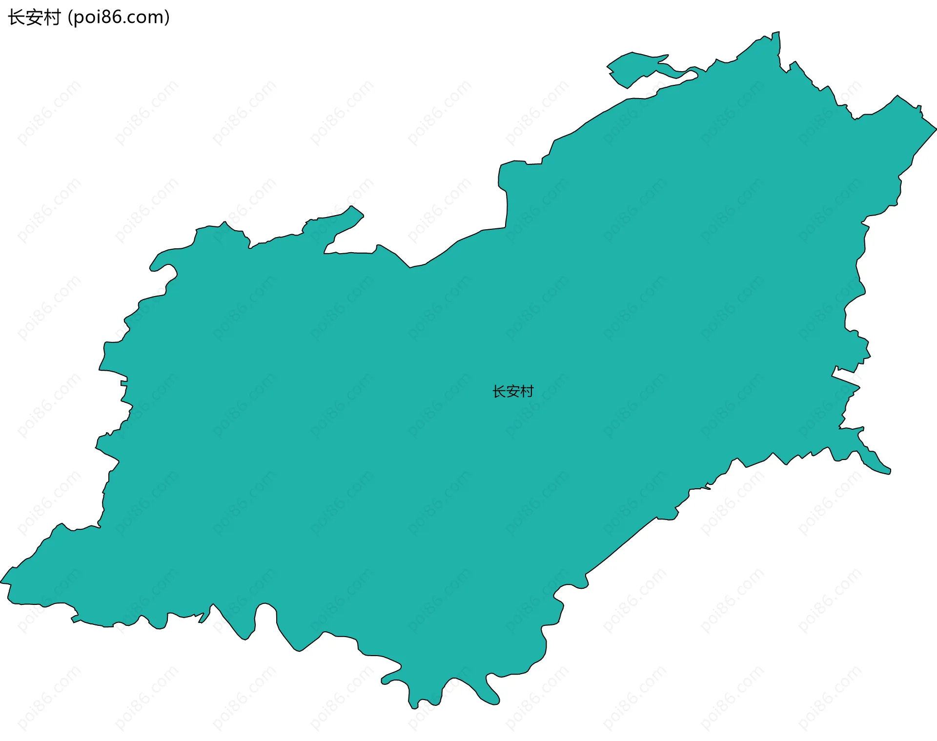 长安村边界地图