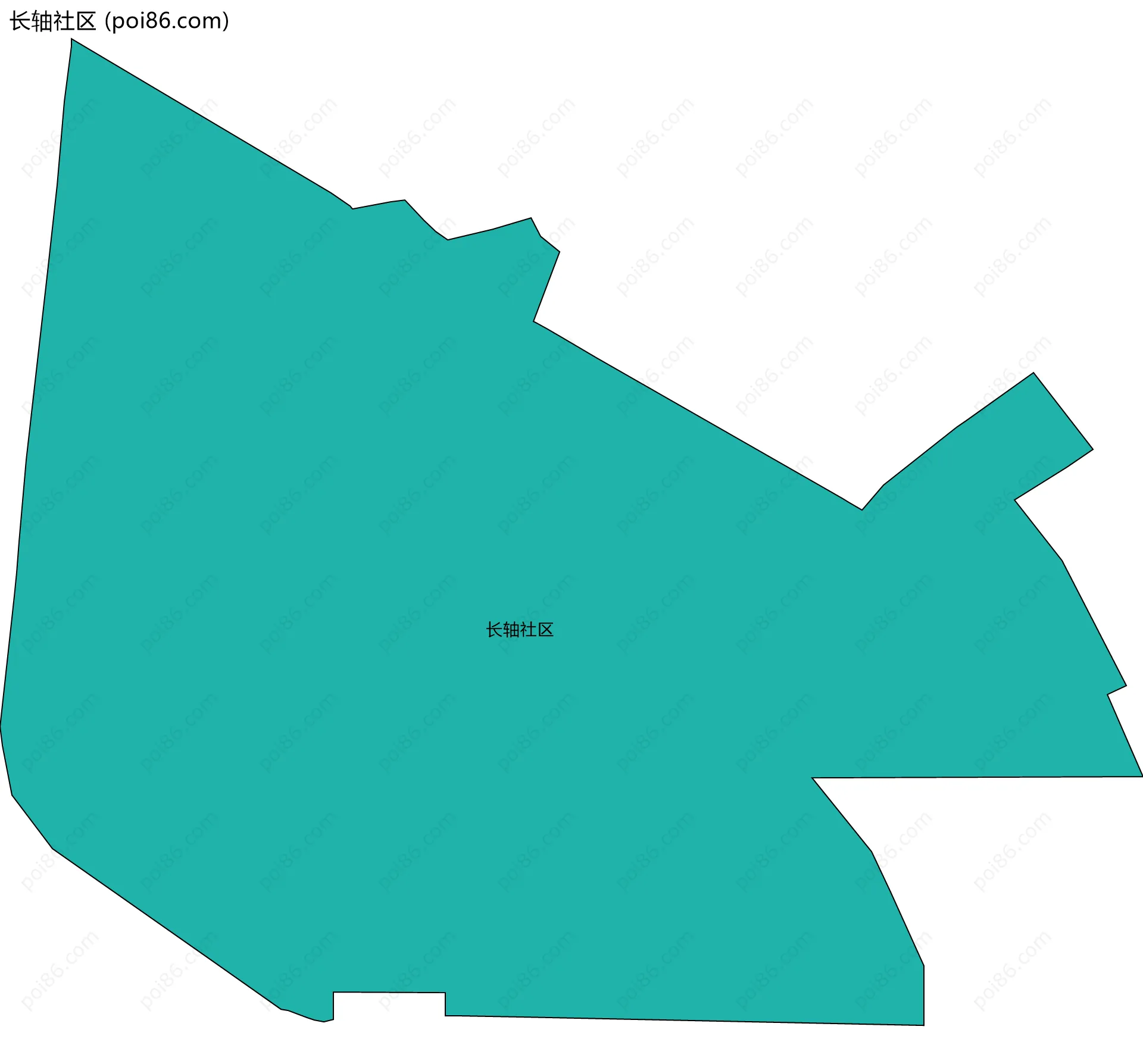 长轴社区边界地图