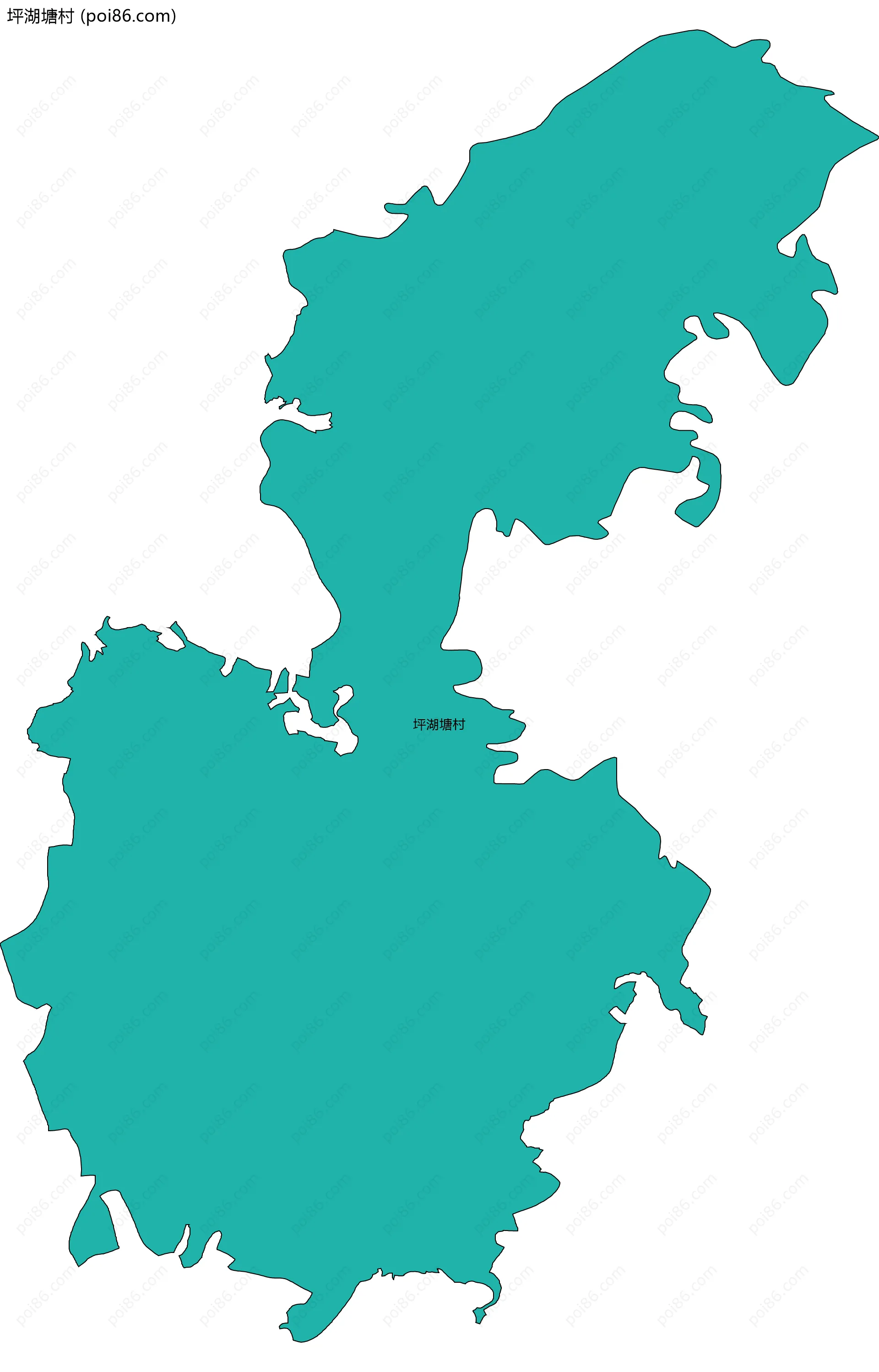 坪湖塘村边界地图