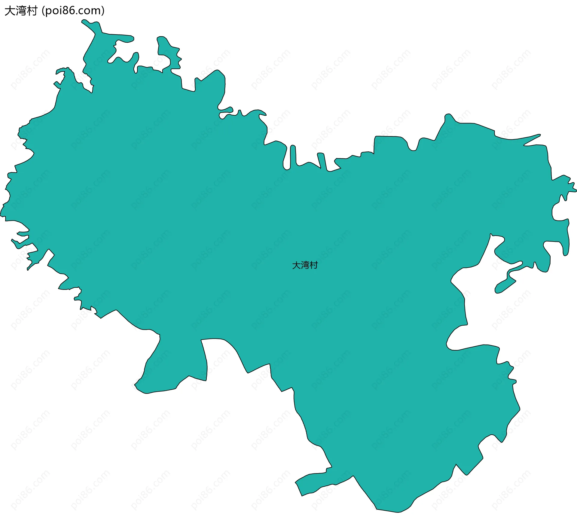 大湾村边界地图