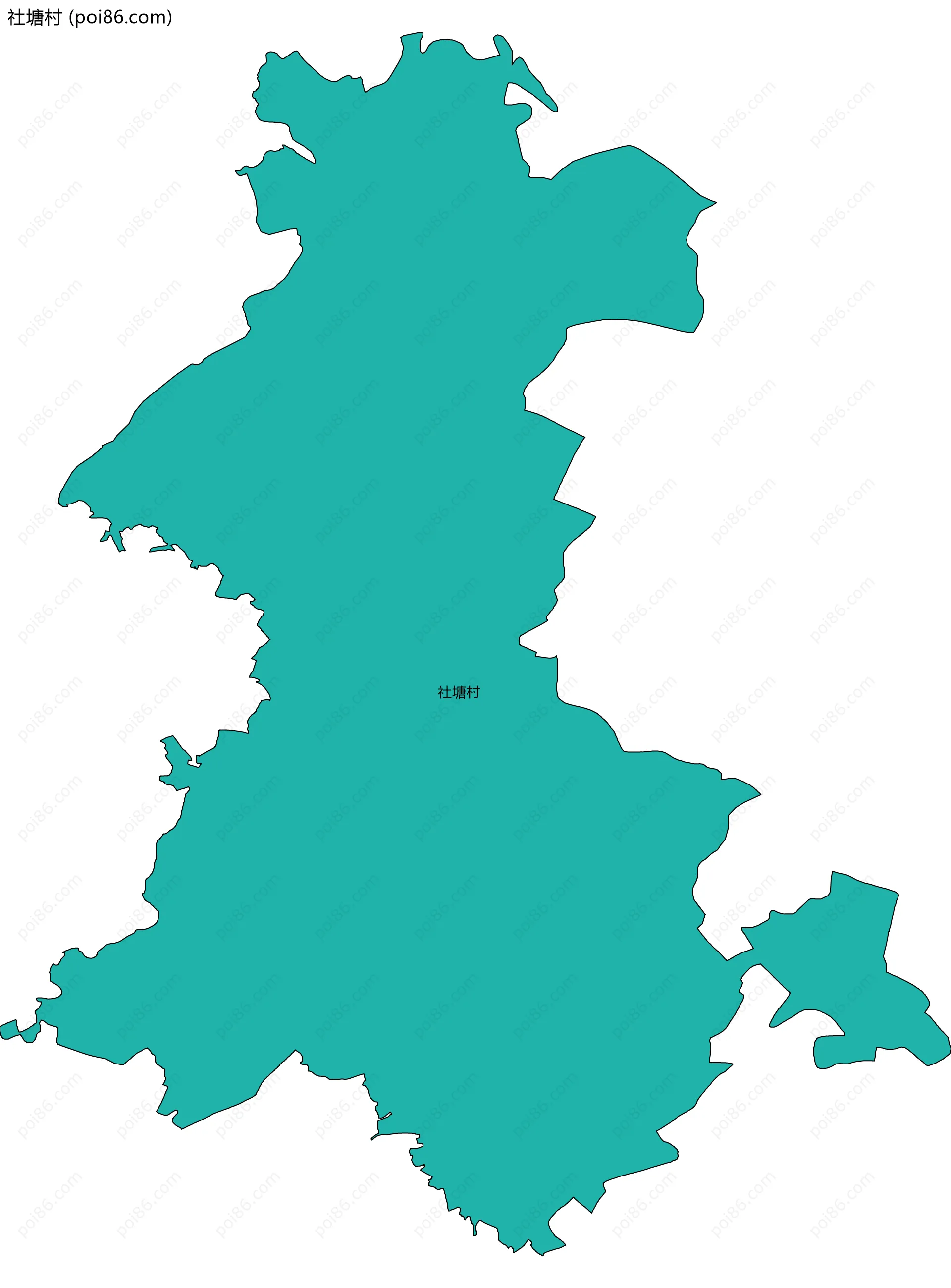 社塘村边界地图