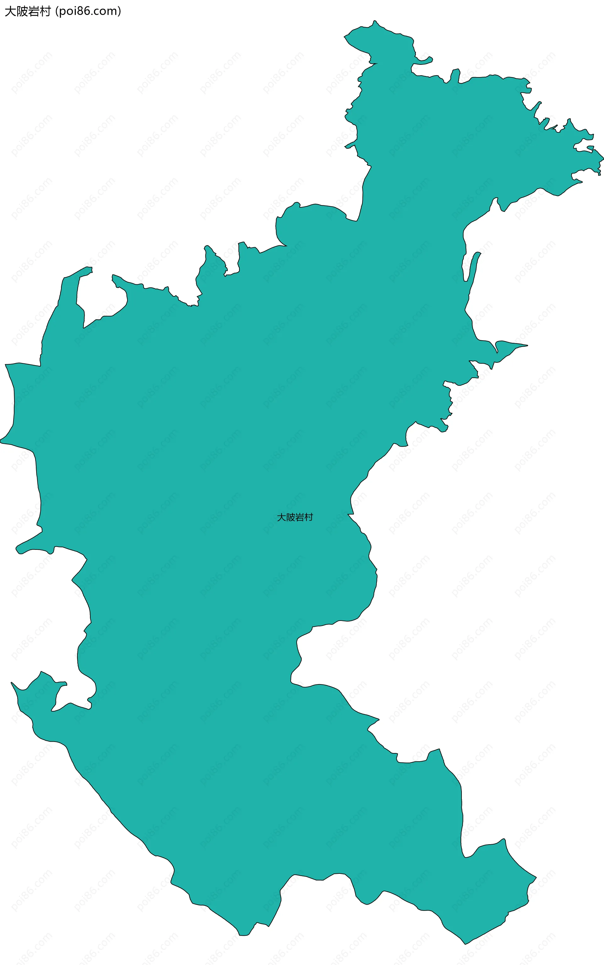 大陂岩村边界地图