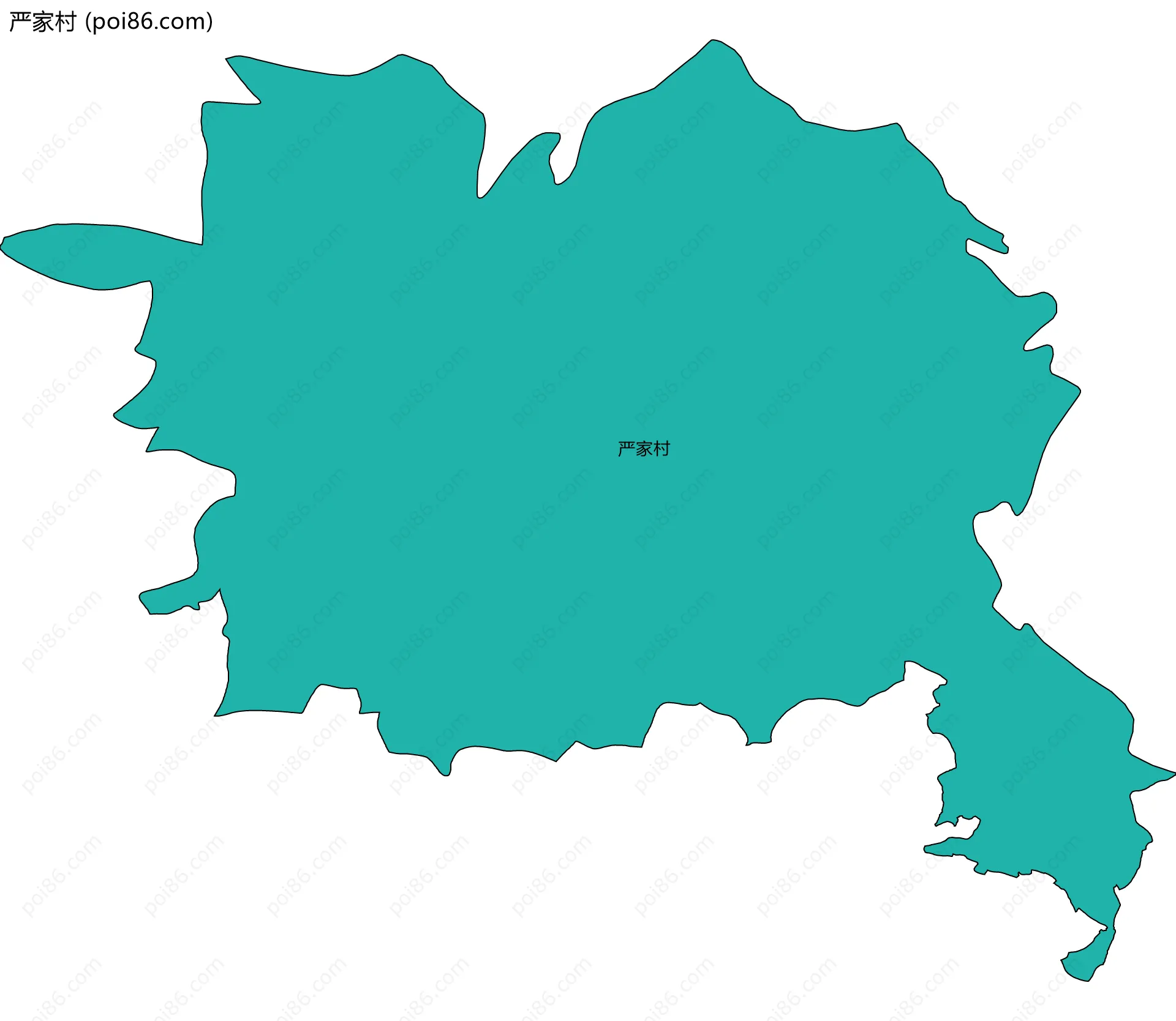 严家村边界地图