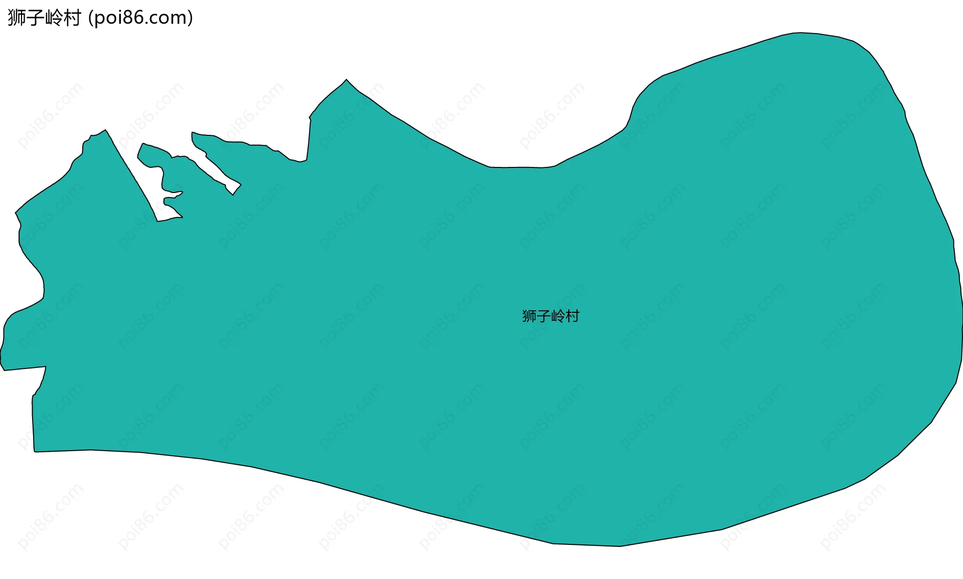 狮子岭村边界地图