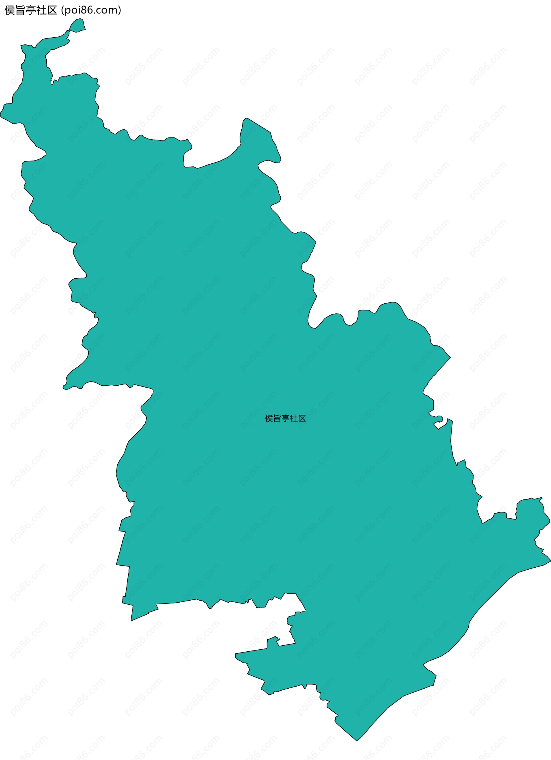 侯旨亭社区边界地图