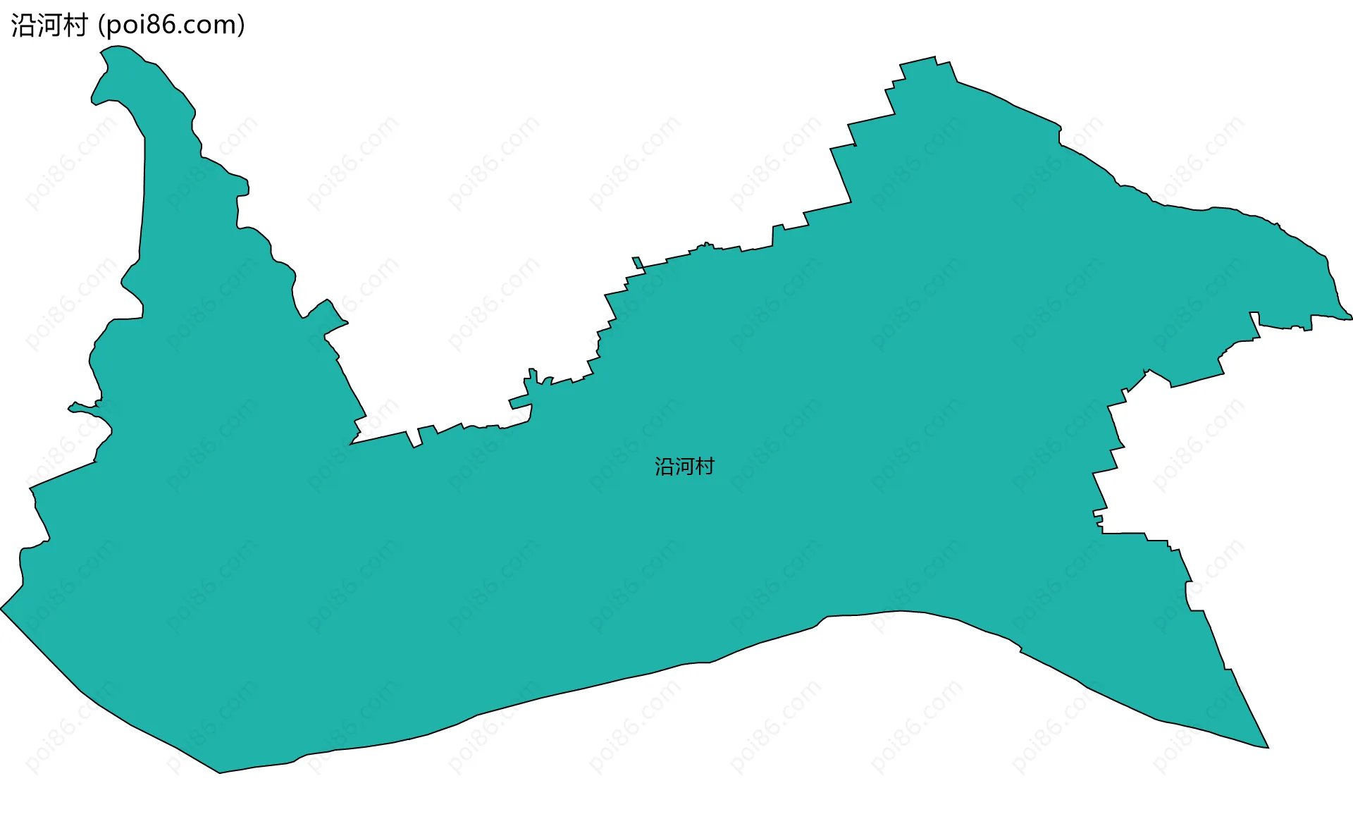 沿河村边界地图