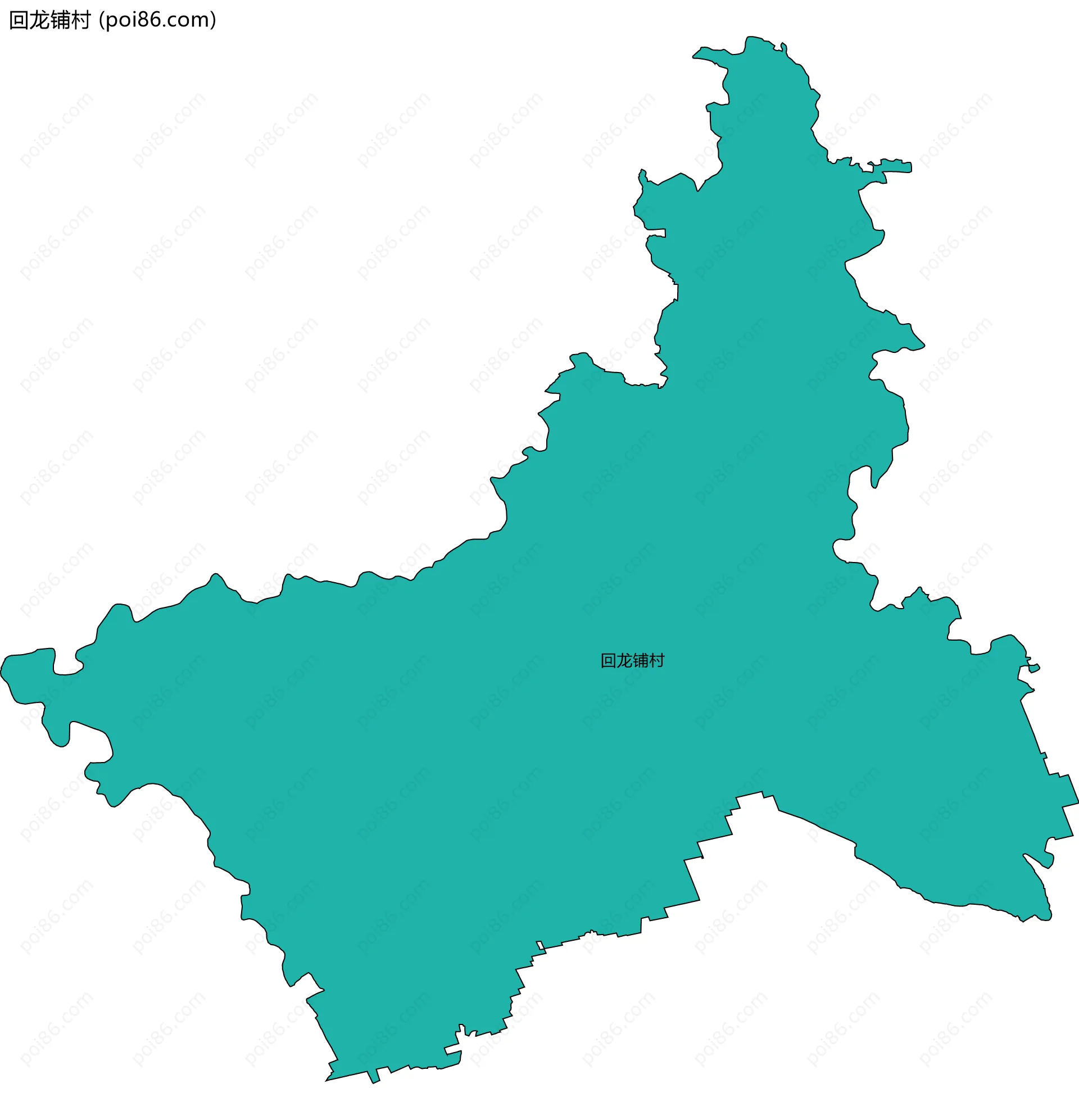 回龙铺村边界地图