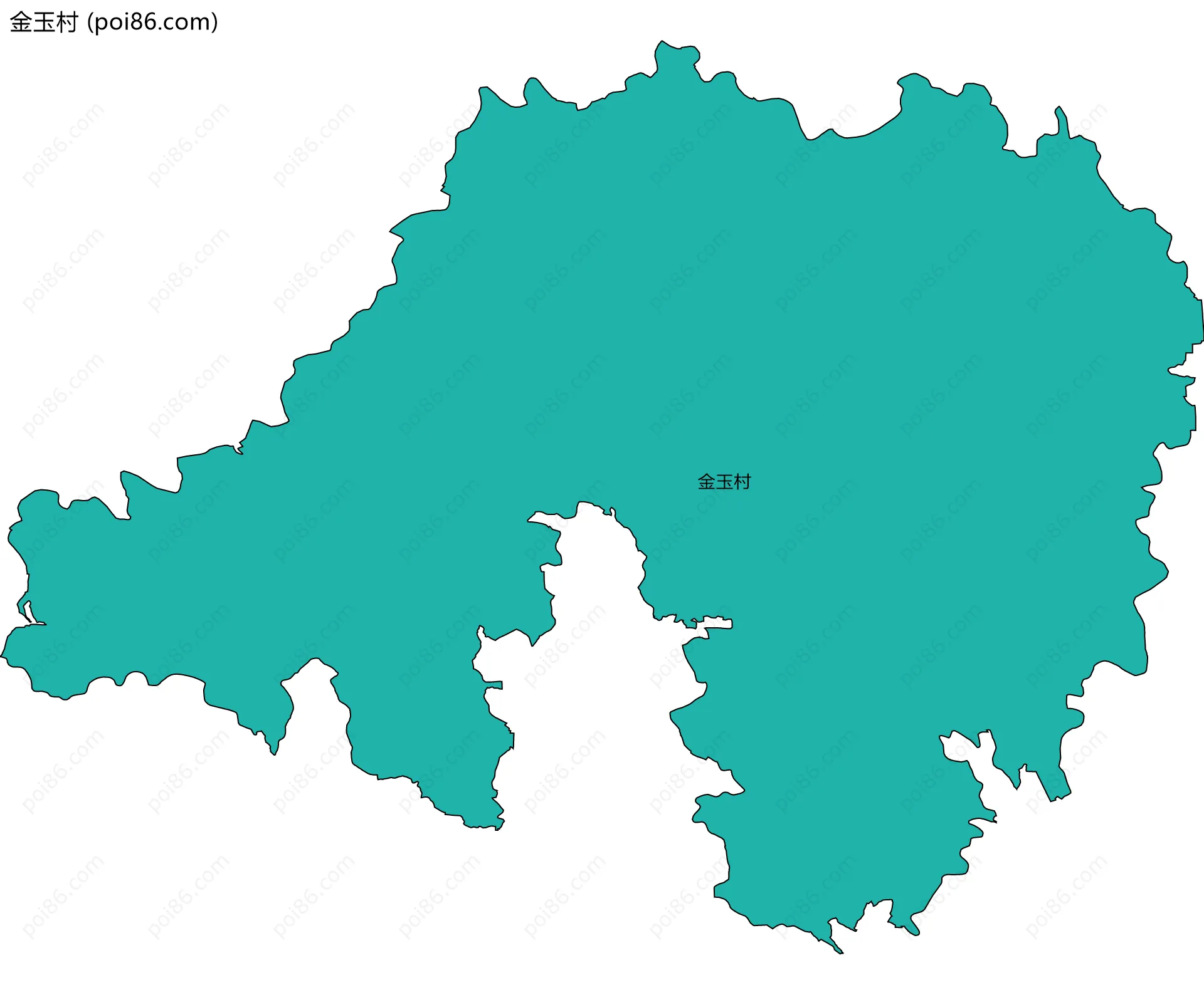 金玉村边界地图