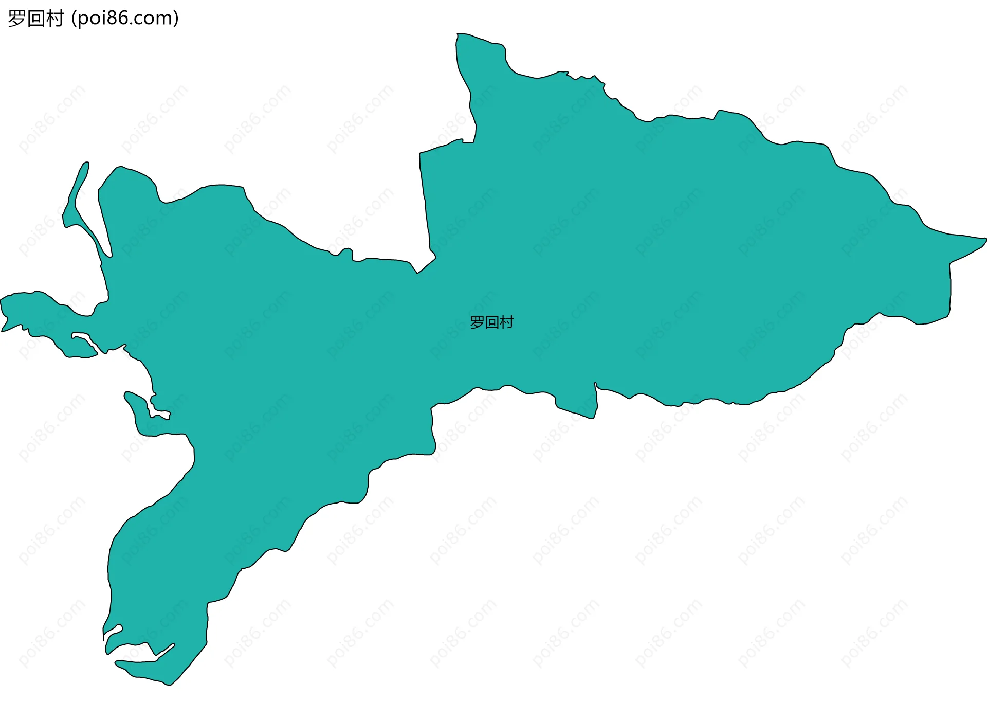 罗回村边界地图