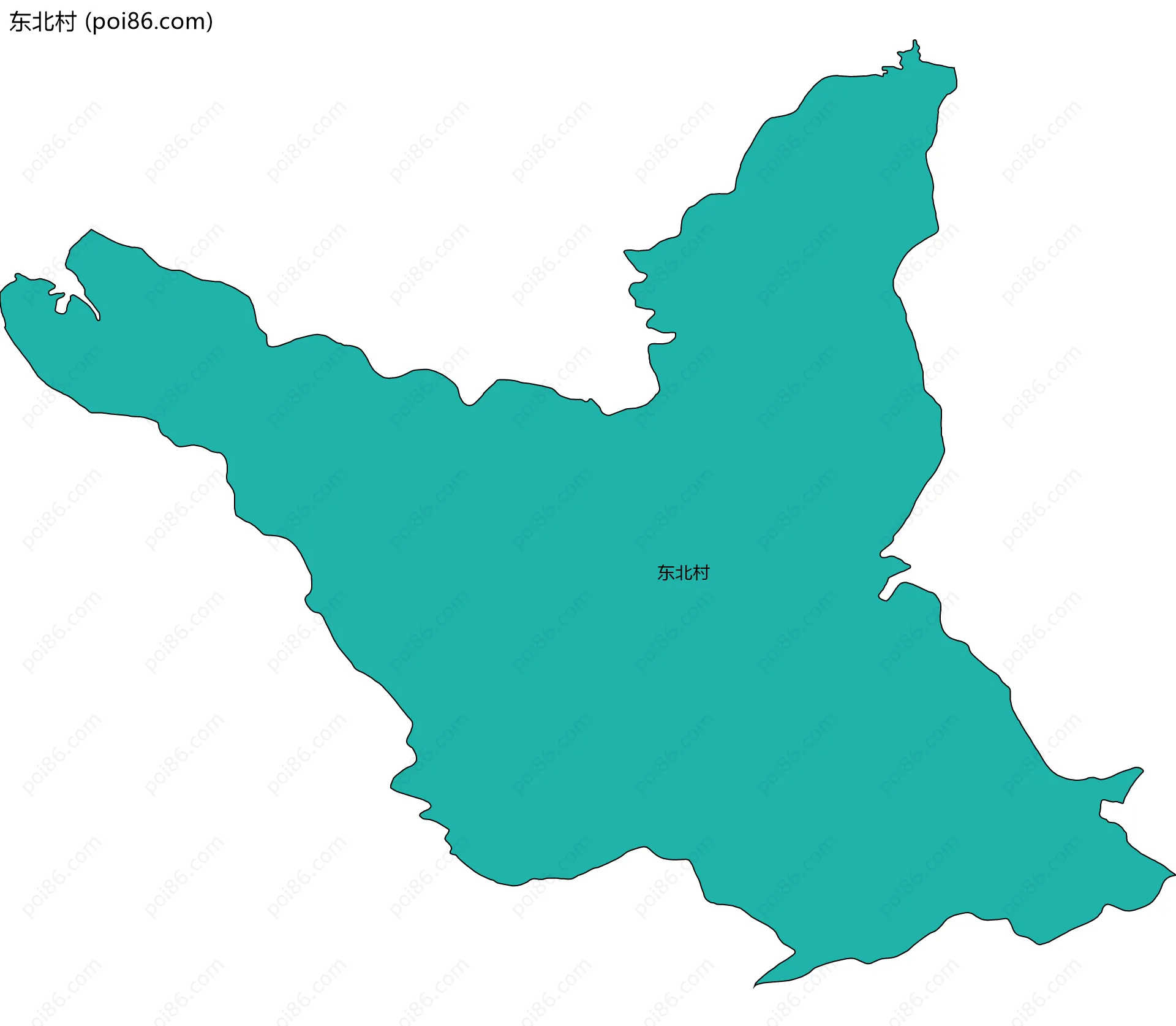 东北村边界地图