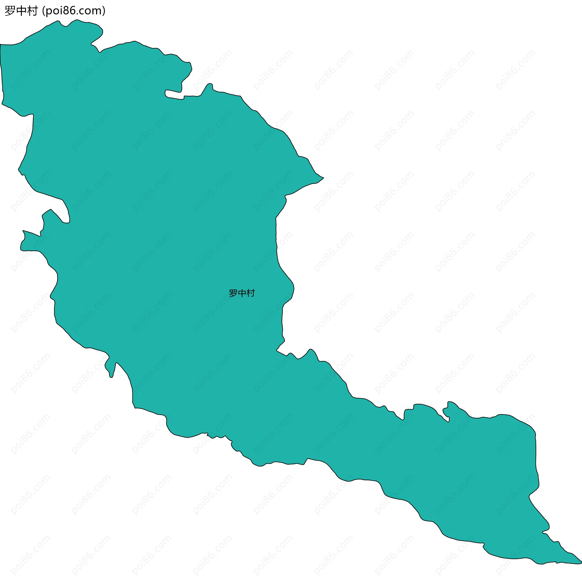 罗中村边界地图