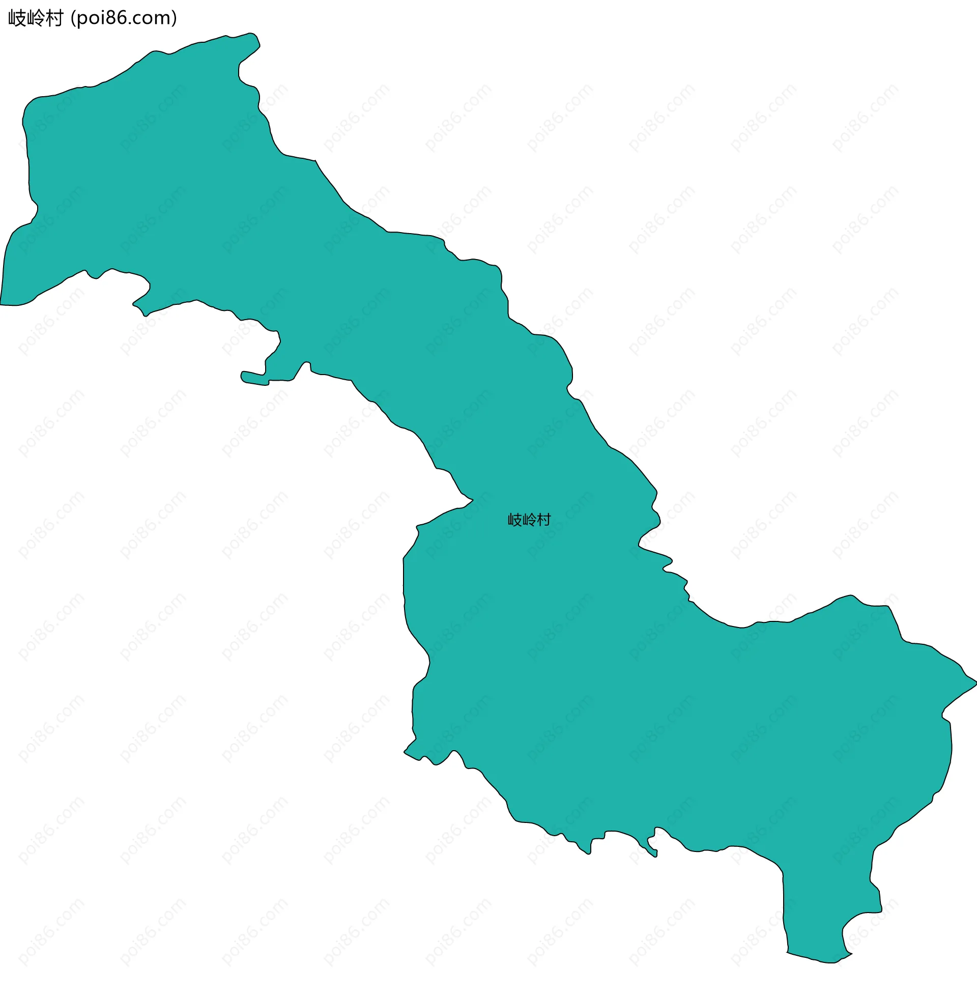 岐岭村边界地图