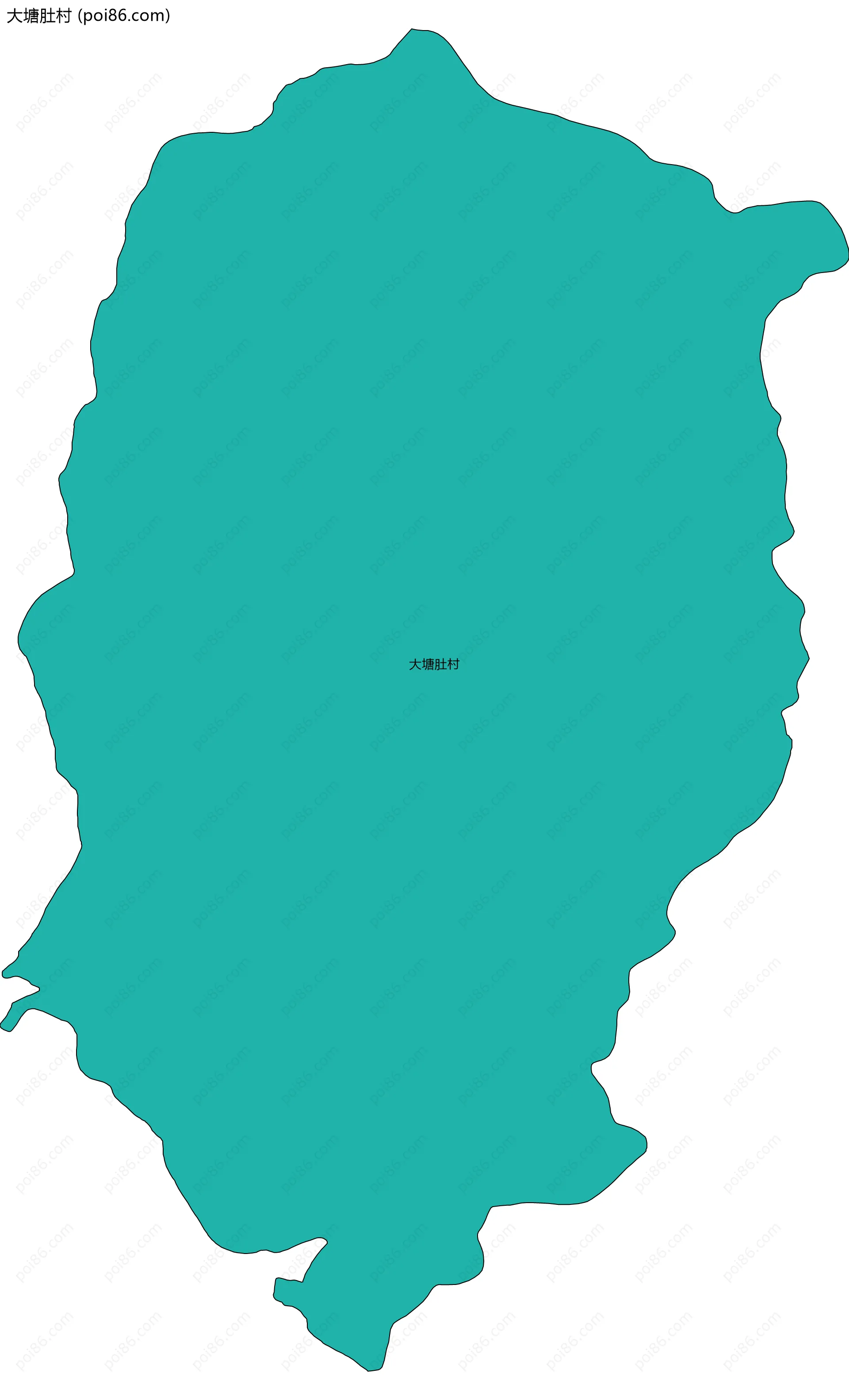 大塘肚村边界地图