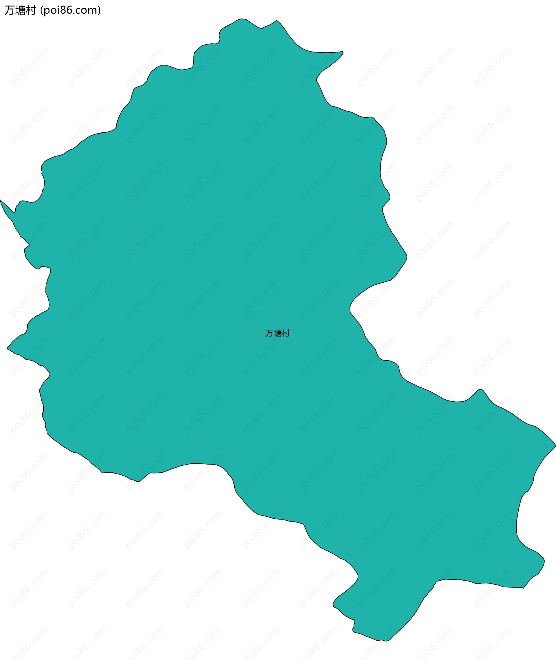 万塘村边界地图