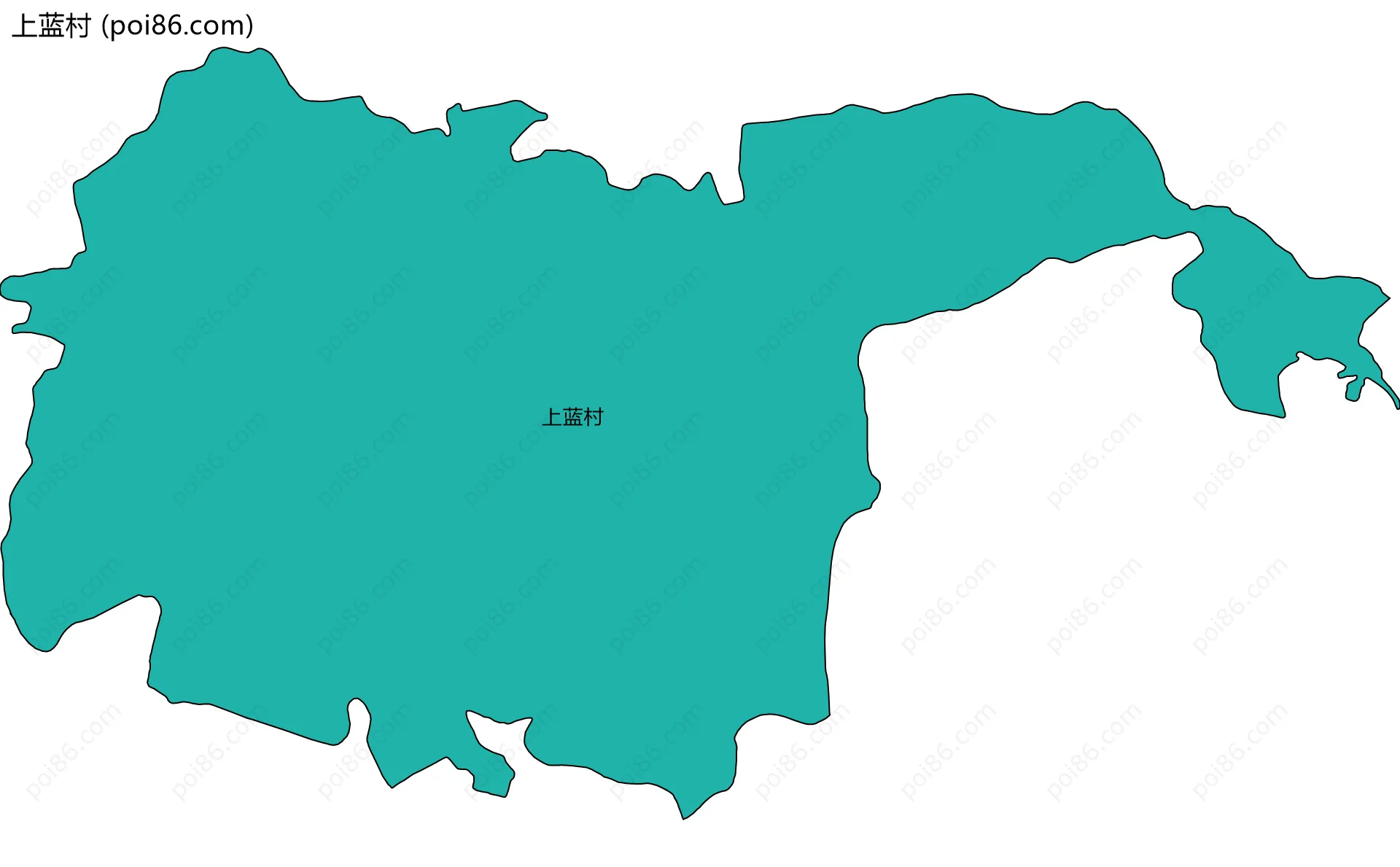 上蓝村边界地图