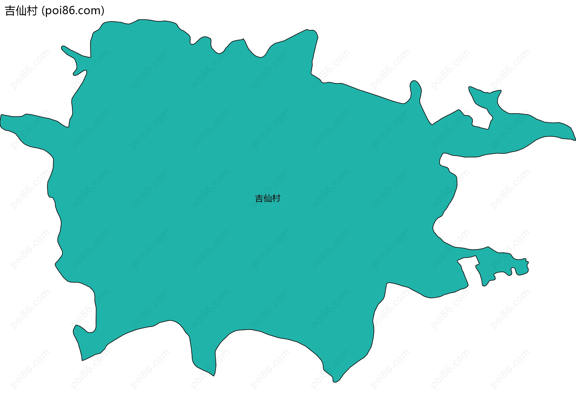 吉仙村边界地图