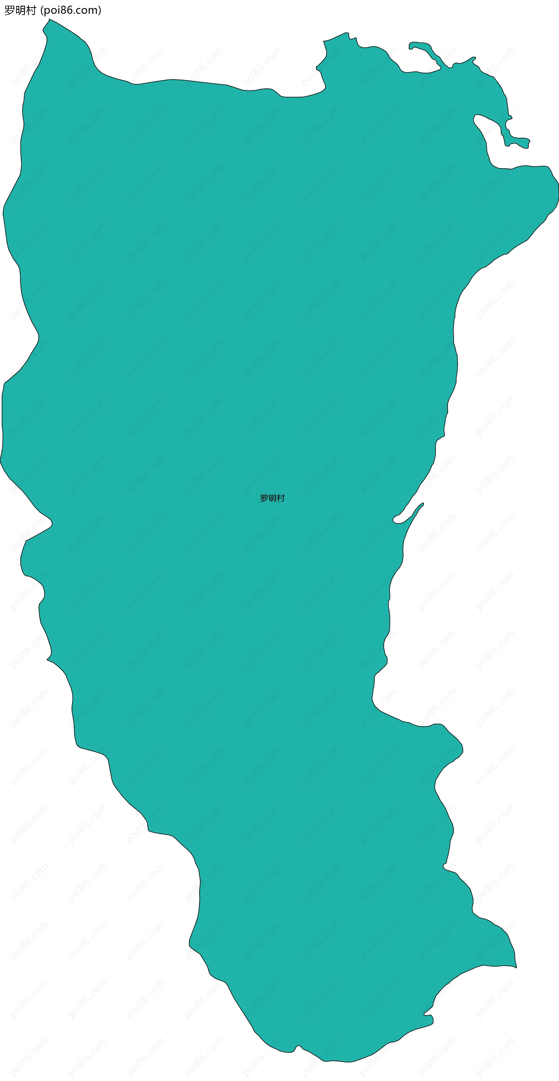 罗明村边界地图