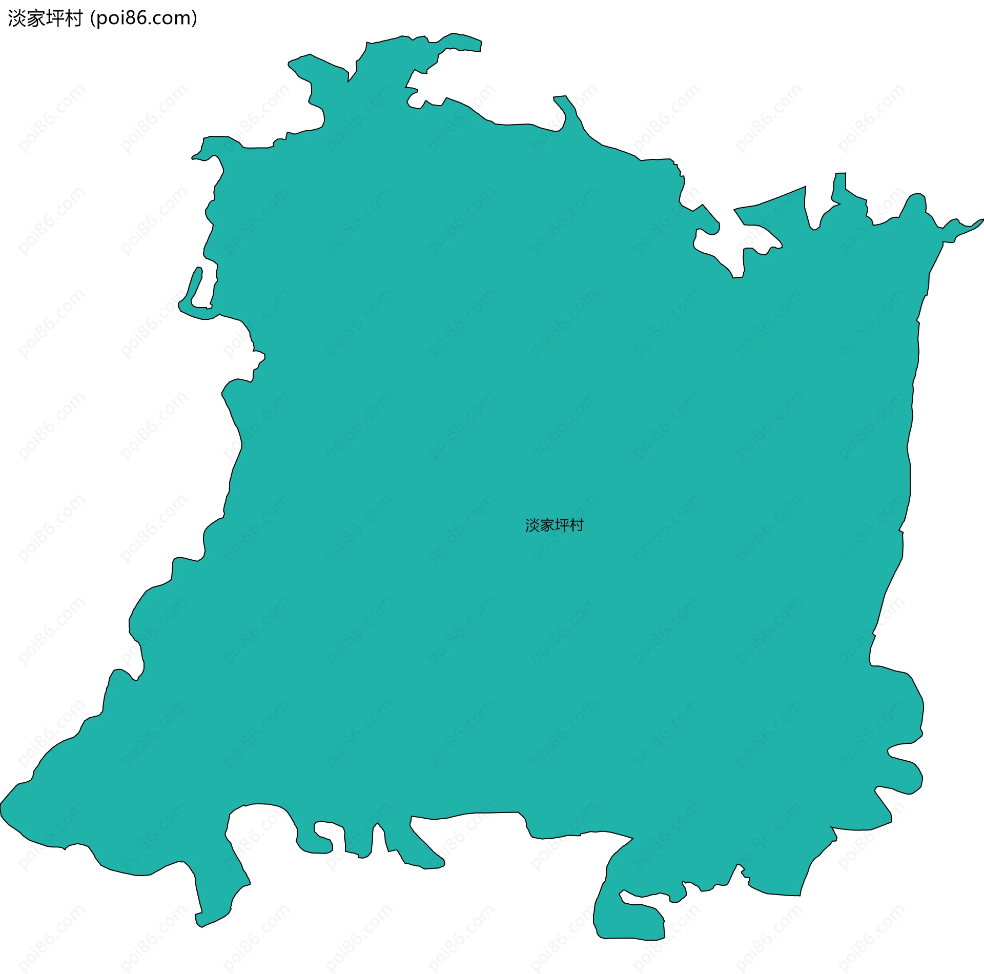 淡家坪村边界地图