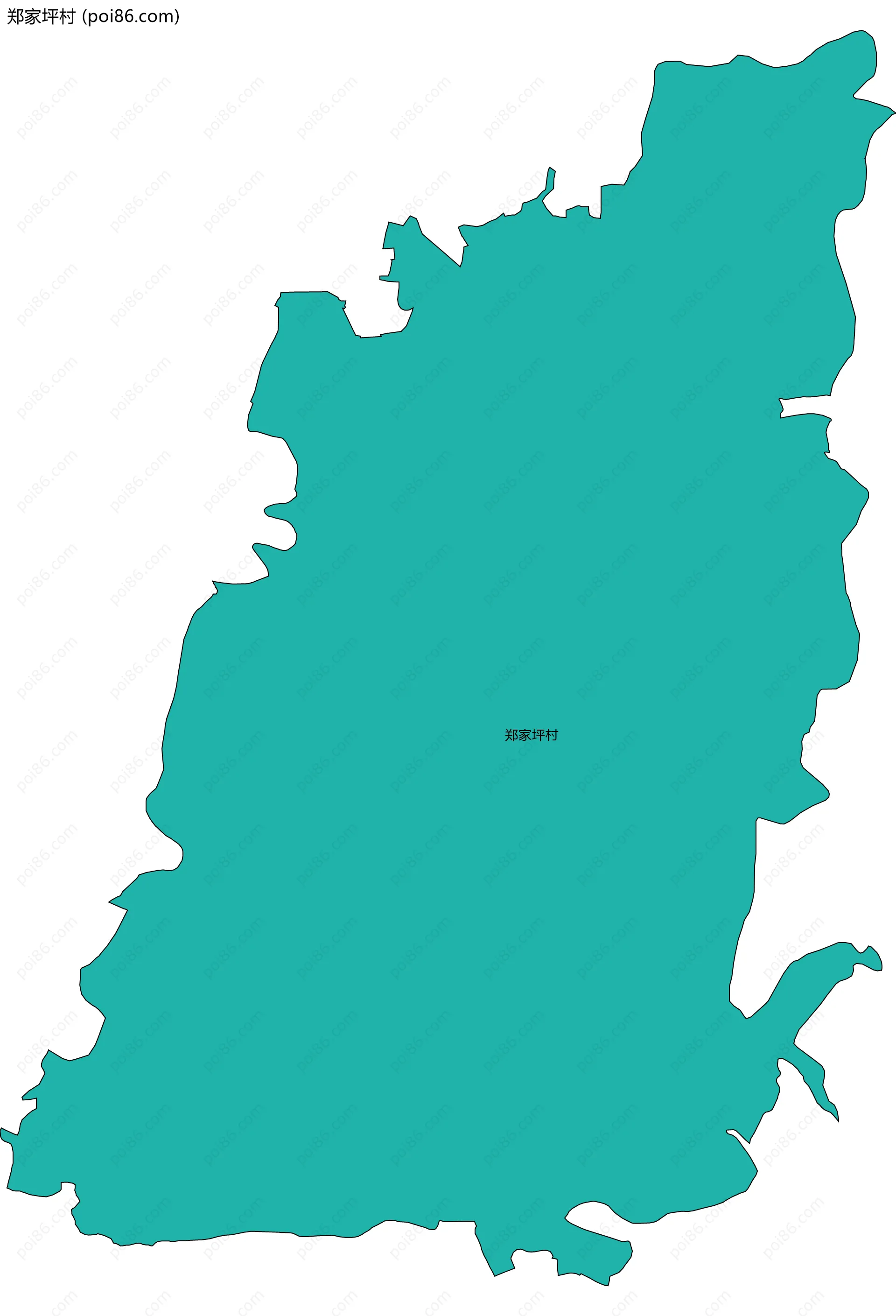 郑家坪村边界地图