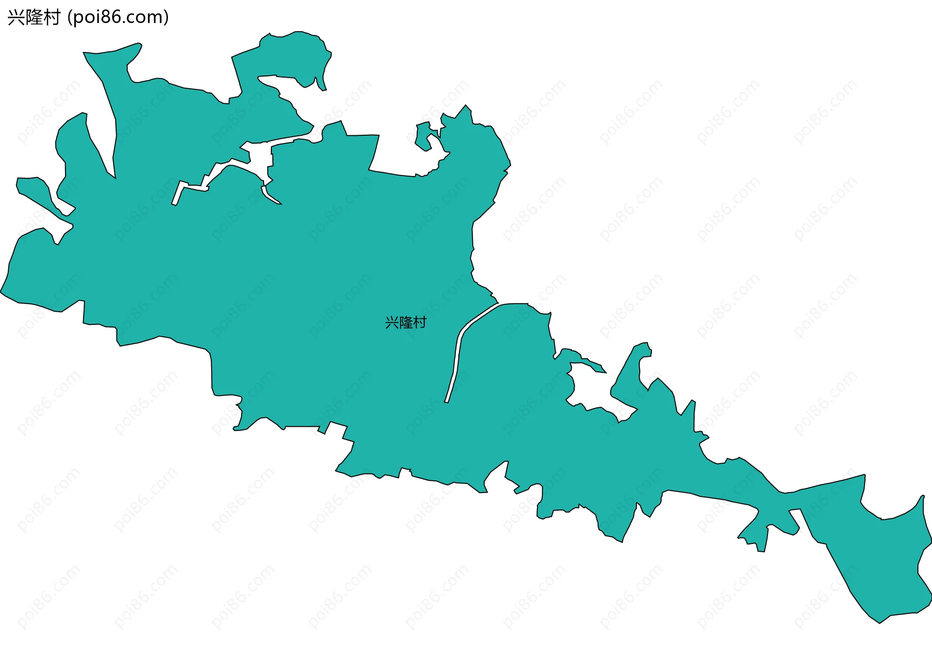 兴隆村边界地图