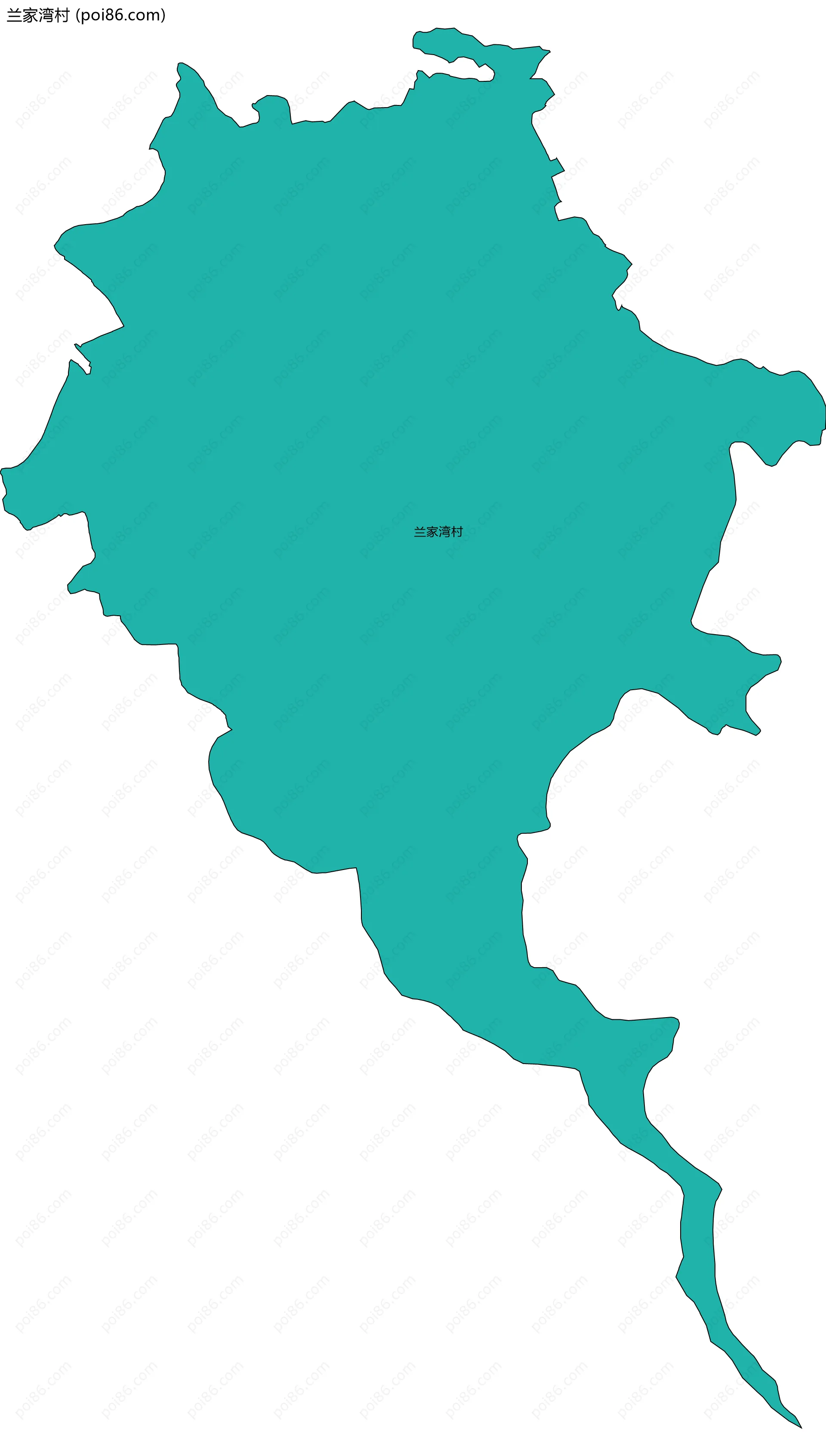 兰家湾村边界地图