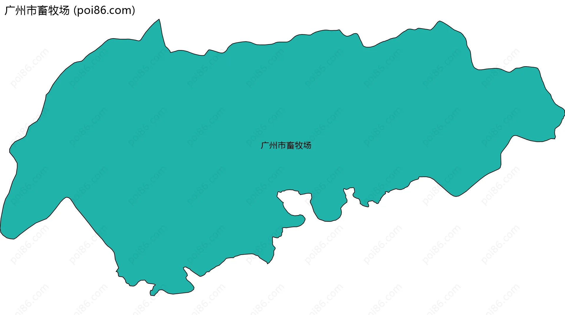 广州市畜牧场边界地图