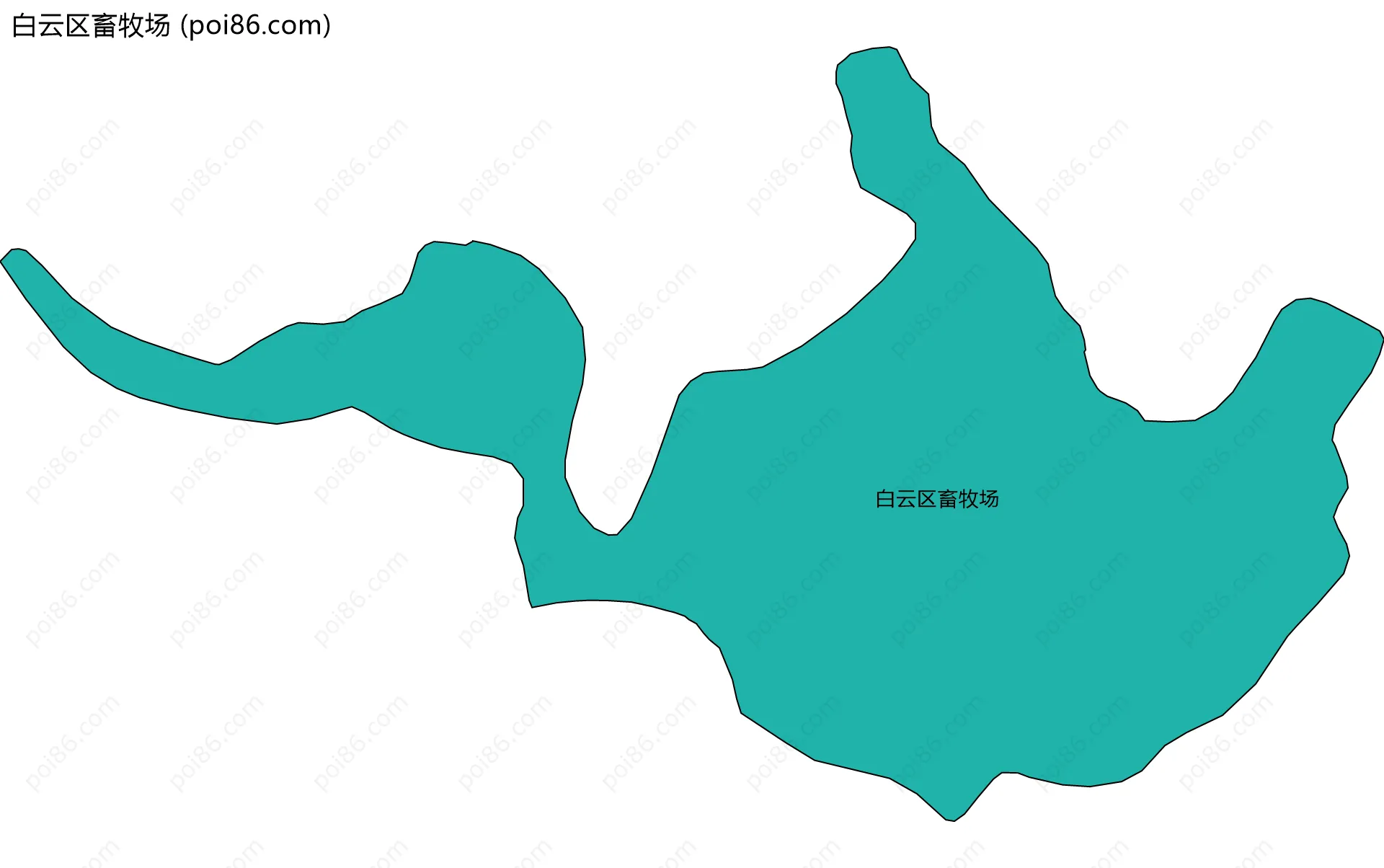 白云区畜牧场边界地图