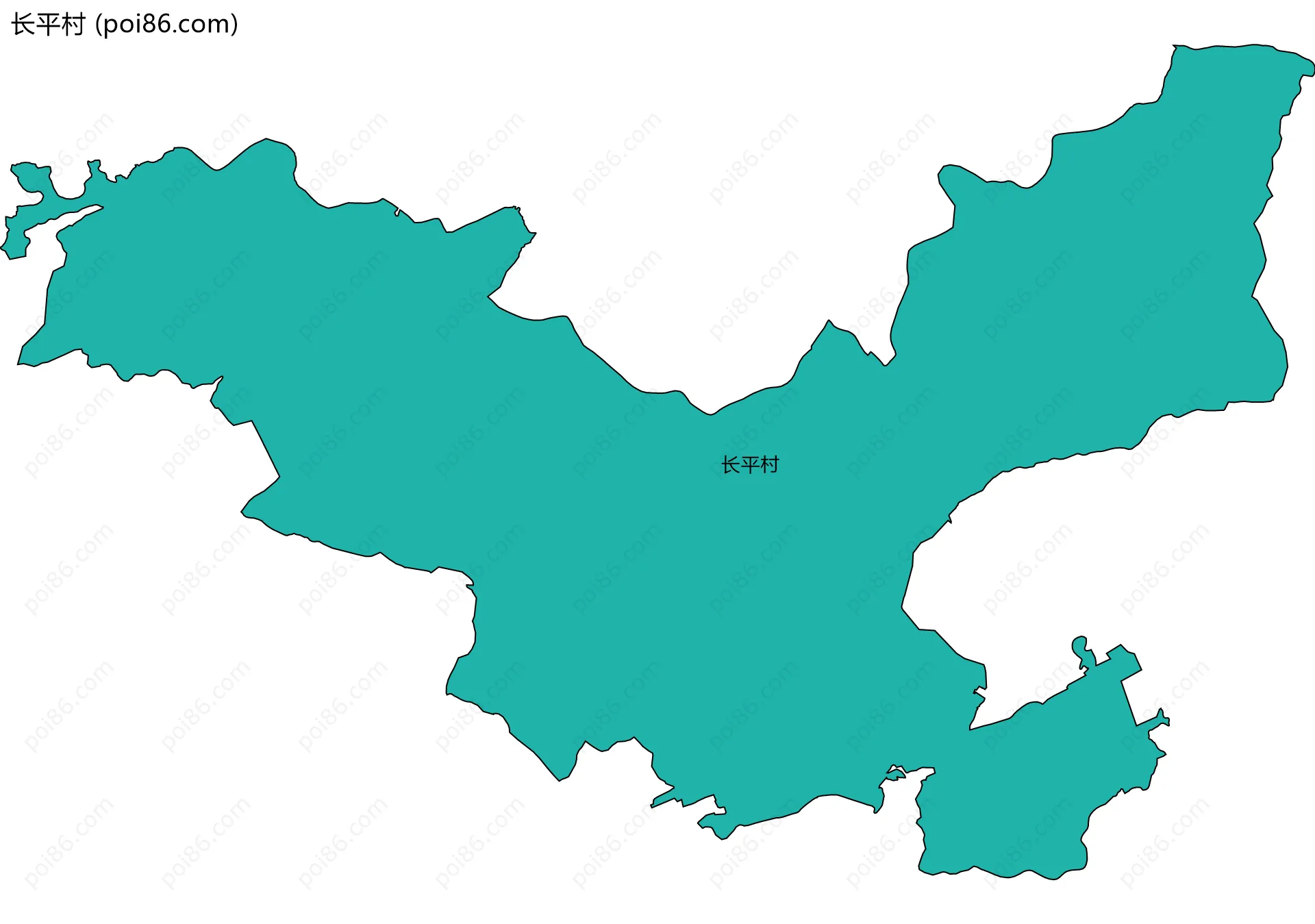 长平村边界地图
