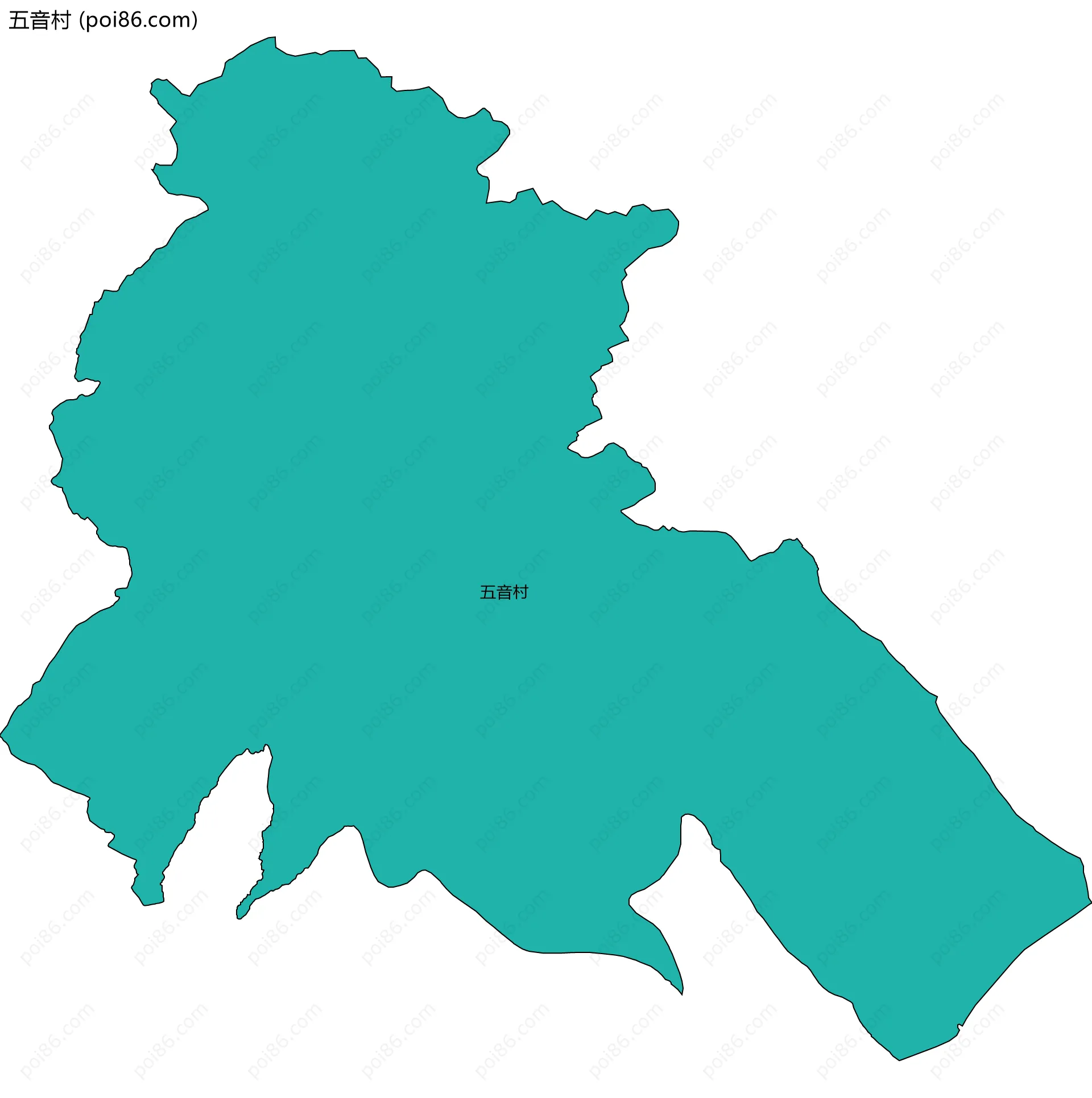 五音村边界地图