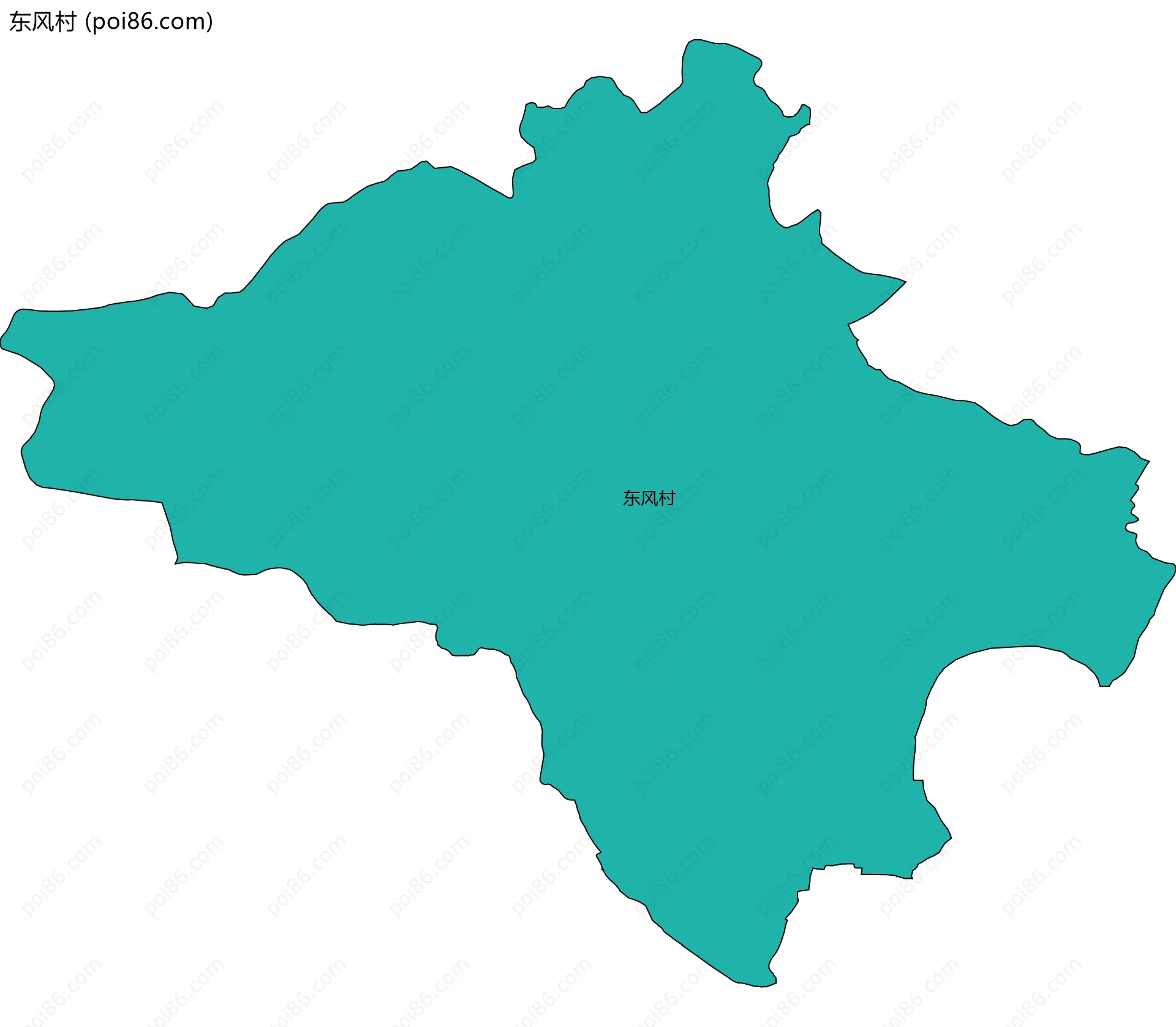 东风村边界地图