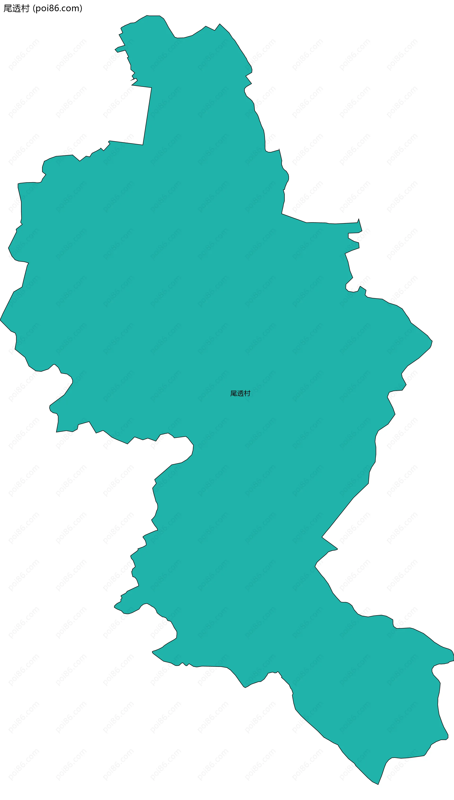 尾透村边界地图