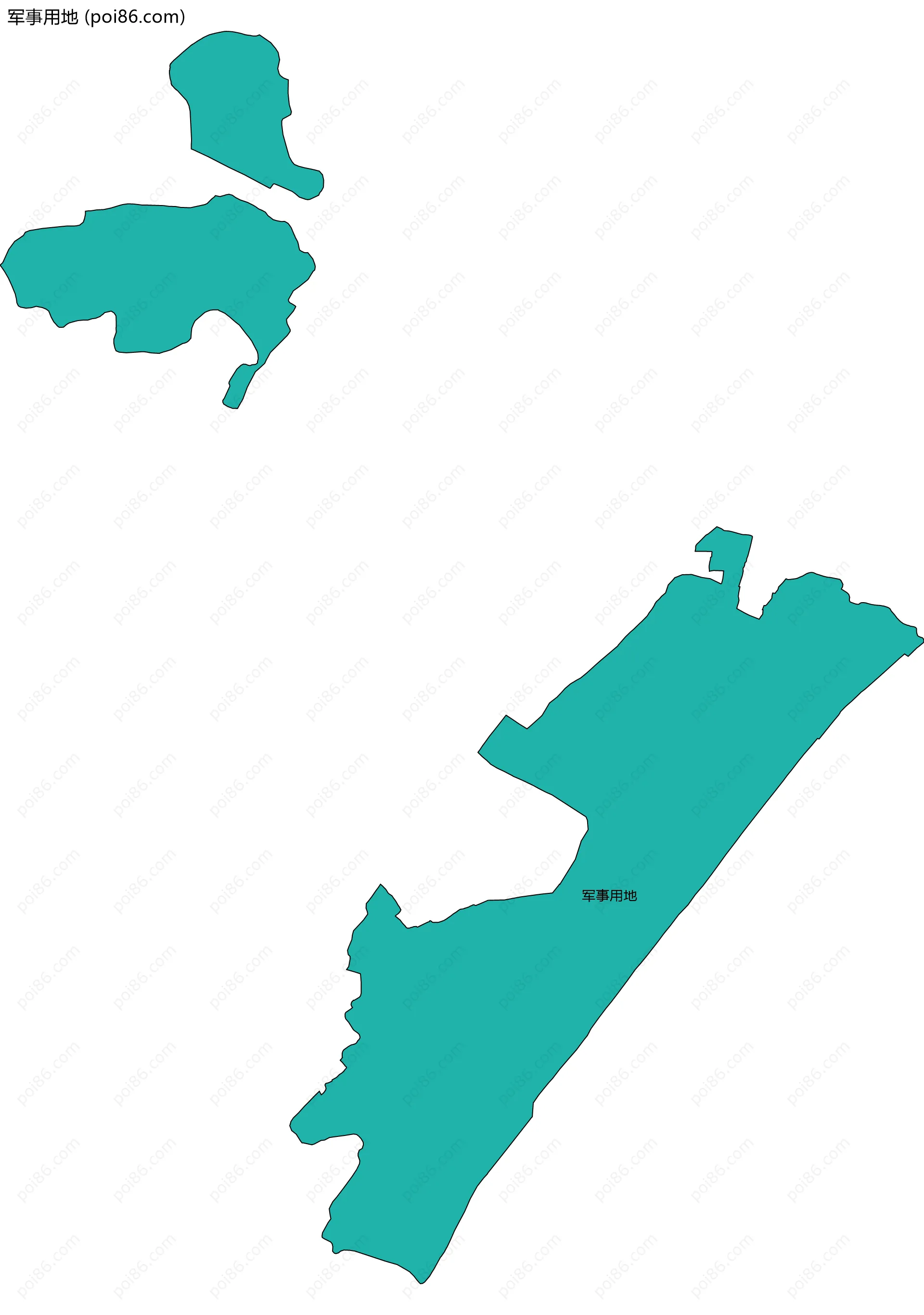 军事用地边界地图