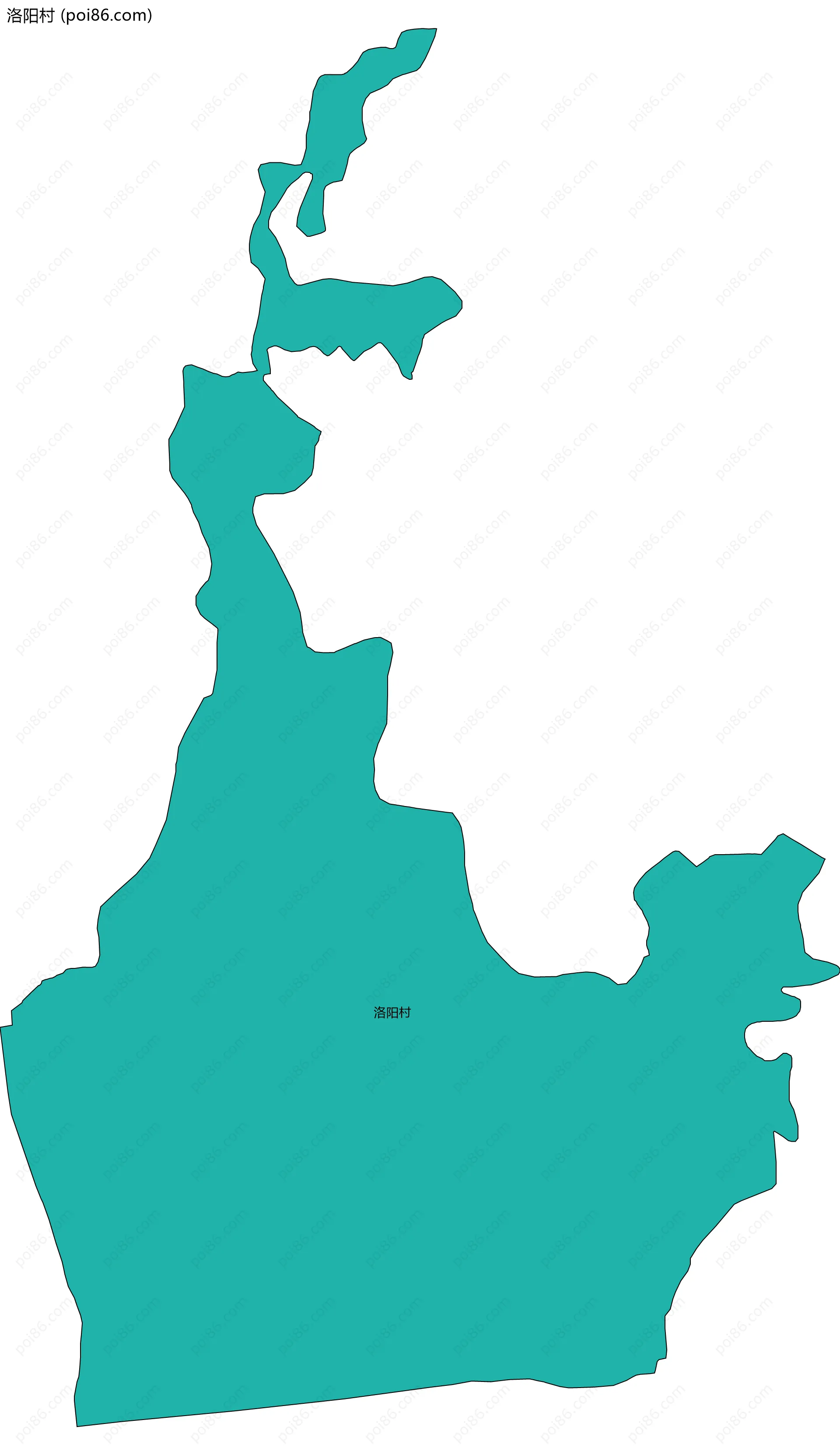 洛阳村边界地图